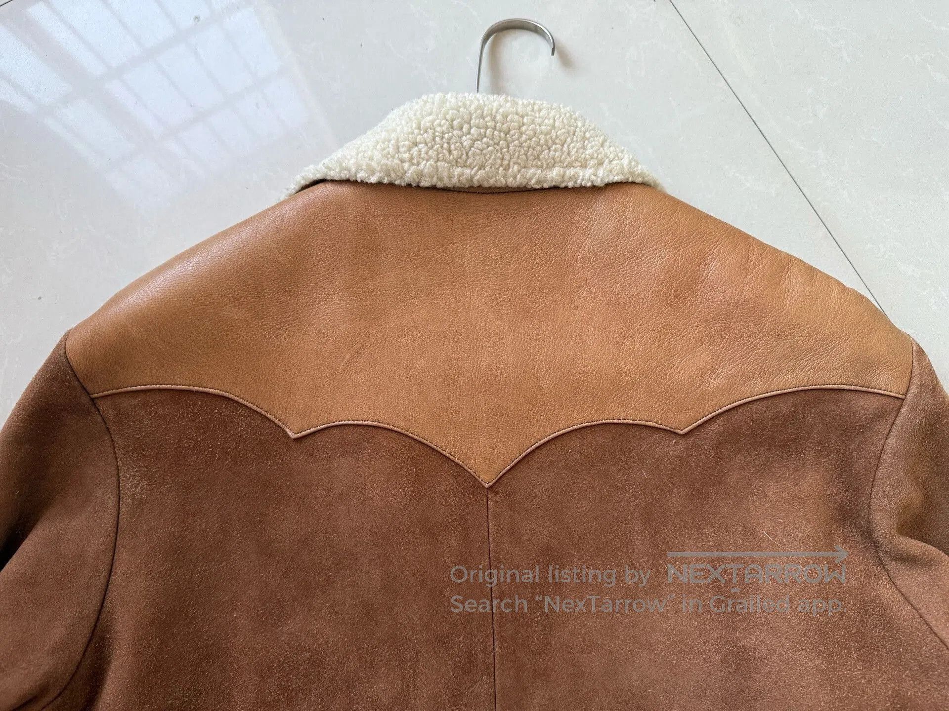 The Flat Head Brown Suede Rancher Coat with Shearling Lining. Size US S / EU 44-46 / 1 - 3 Thumbnail