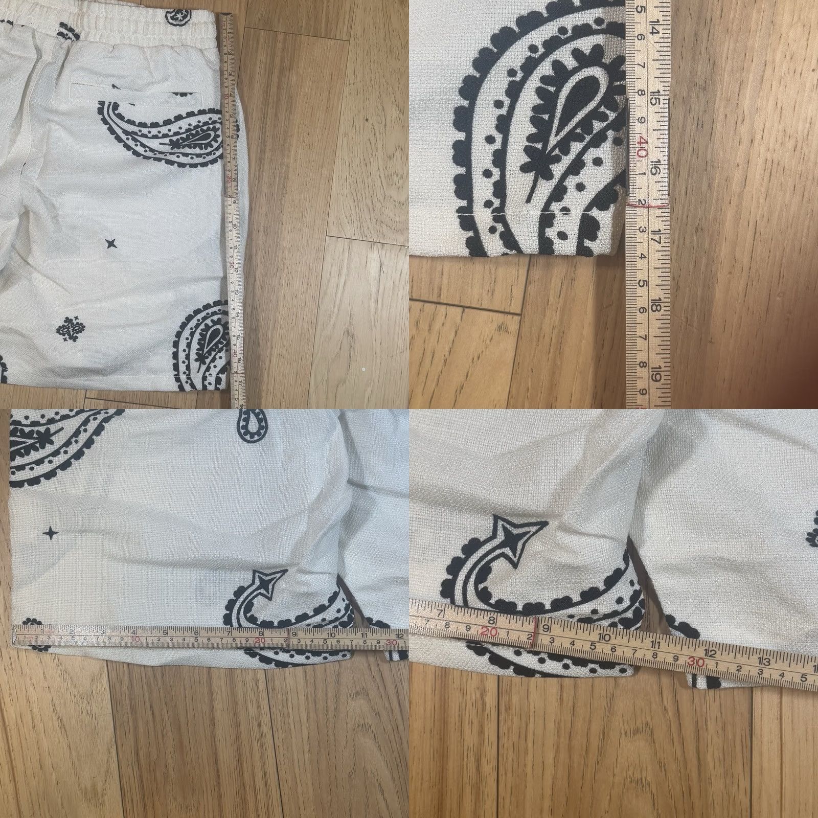 Vintage Malibu Bermuda Shorts Men’s Small Ivory Polyester Textured Linen Look Fabric Short Pants Size US 29 - 8 Thumbnail