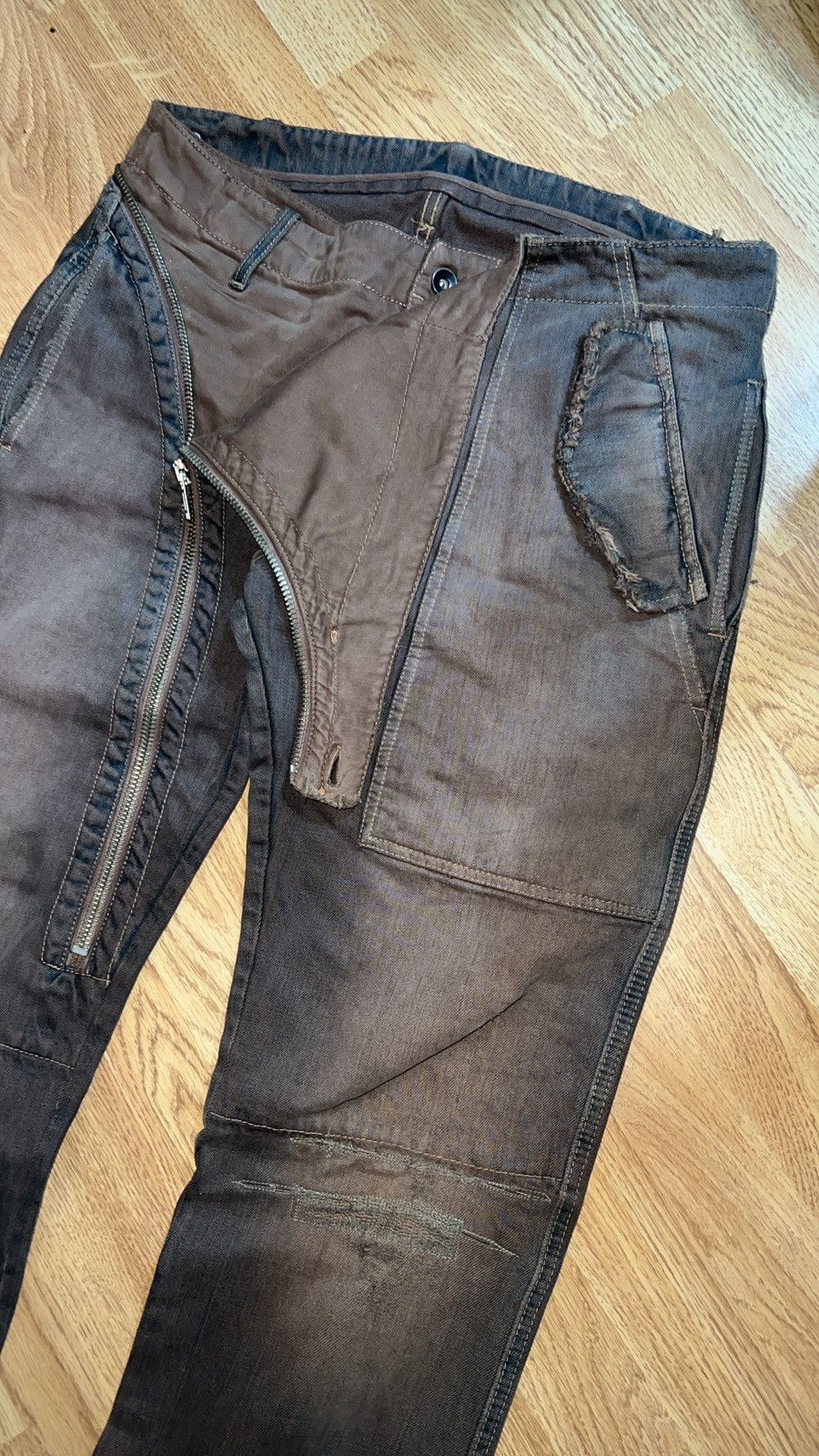 Rick Owens Rick Owens FW06 Dustulator Mudwash Dust Double Layer Aircuts Size US 32 / EU 48 - 8 Thumbnail