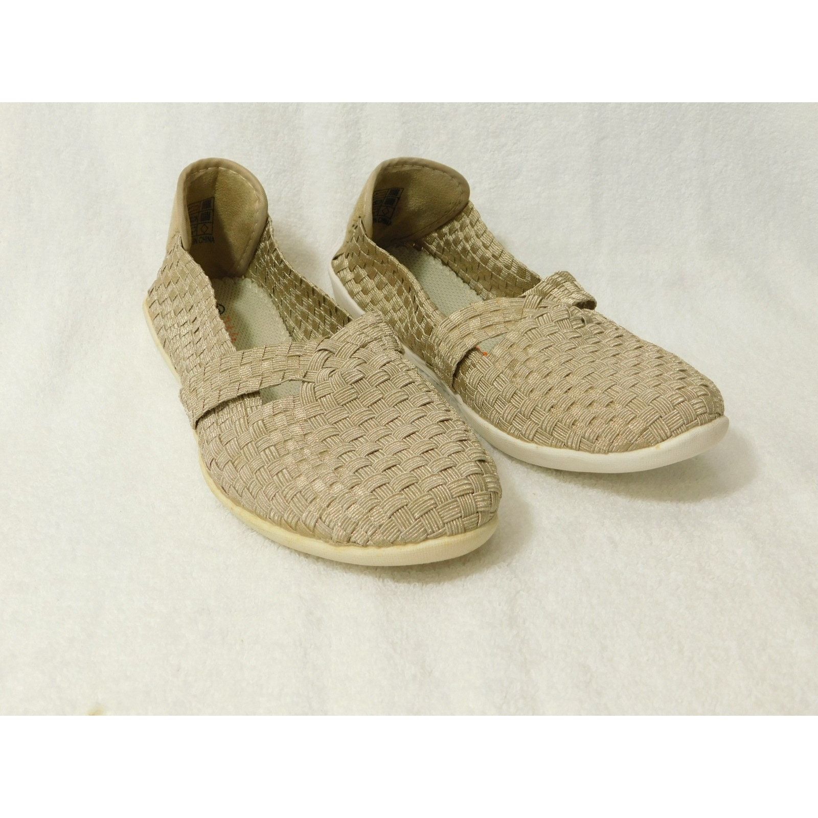 Other Bernie Mev Light Gold Woven Technology Memory Form Shoes 7 M Size US 7 / IT 37 - 1 Thumbnail