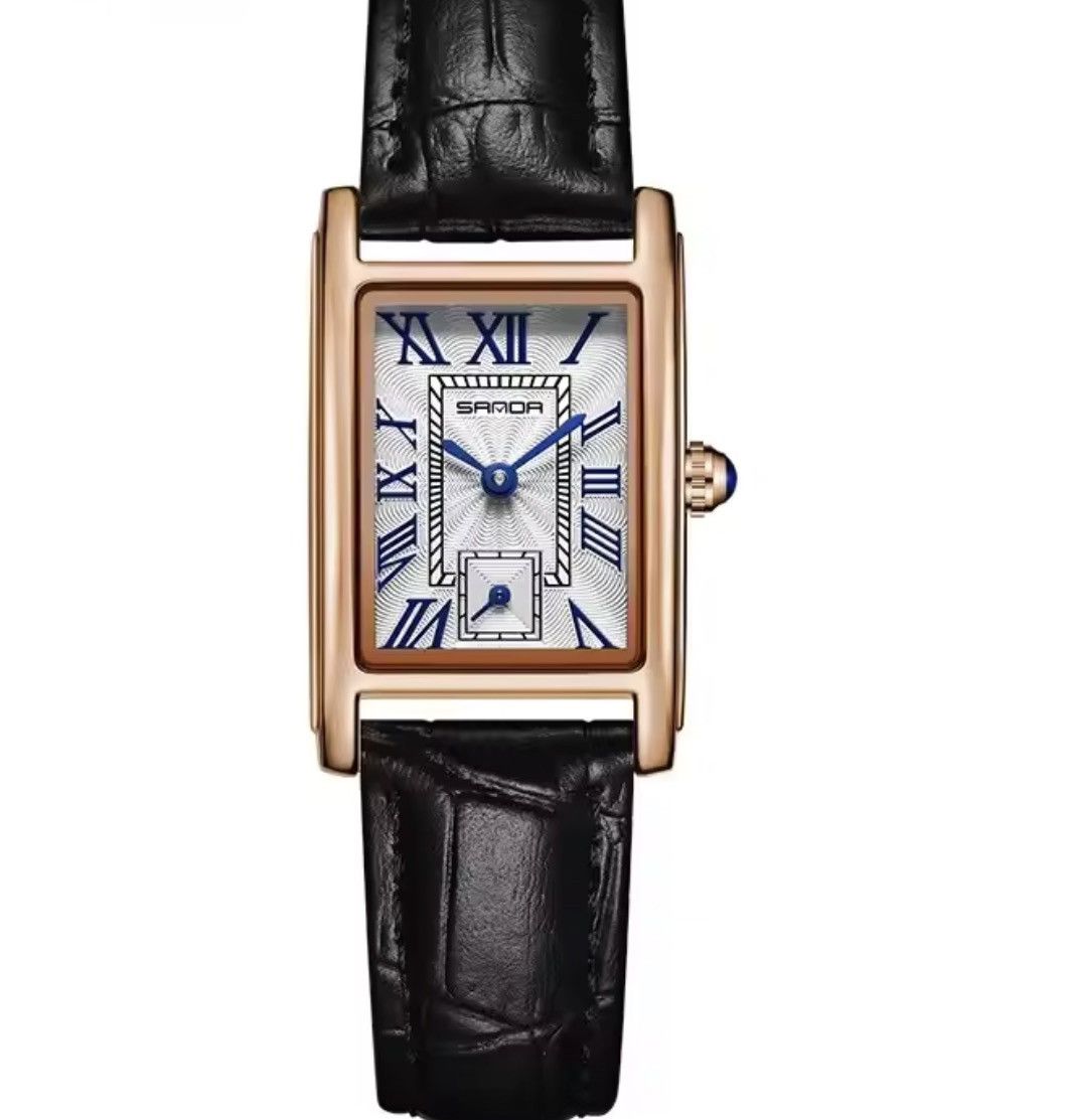 Jewelry 2000s vintage style cute square leather luxury watch Size ONE SIZE - 6 Thumbnail