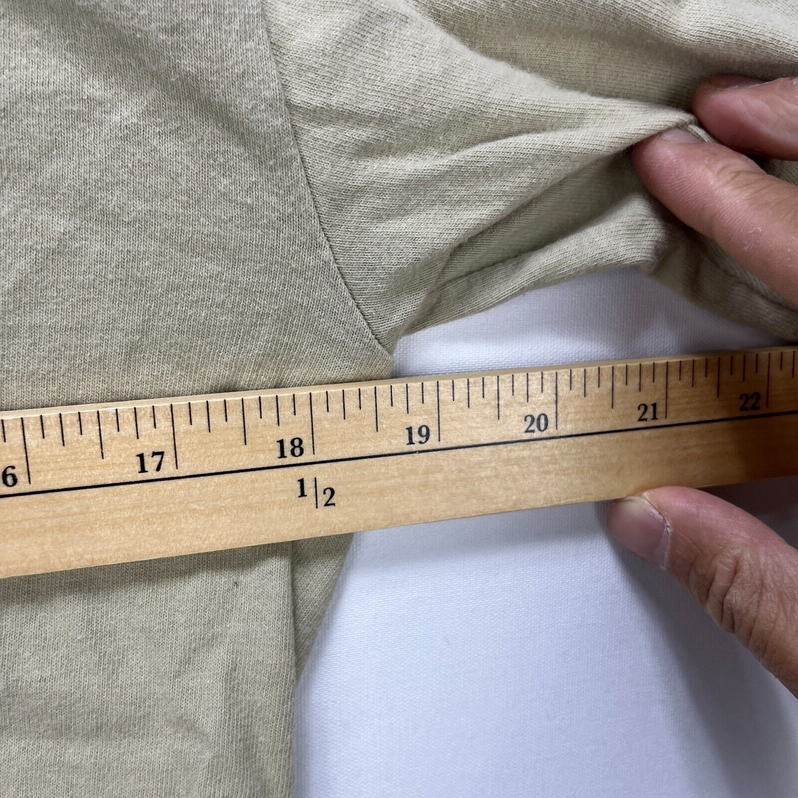 Vintage Vintage 90s Faded Beige Blank Single Stitch Medium Size US M / EU 48-50 / 2 - 6 Thumbnail