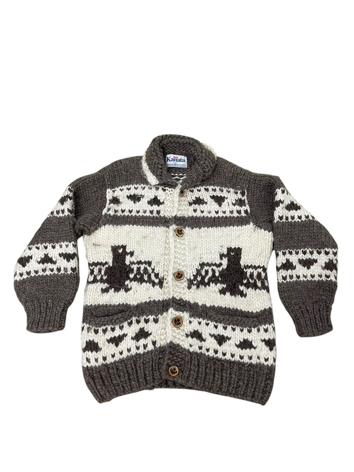 Kanata Hand Knits Cowichan Kanata Canada Wool Knitwear Phoenix 6🟩7 Size US M / EU 48-50 / 2 - 8 Thumbnail