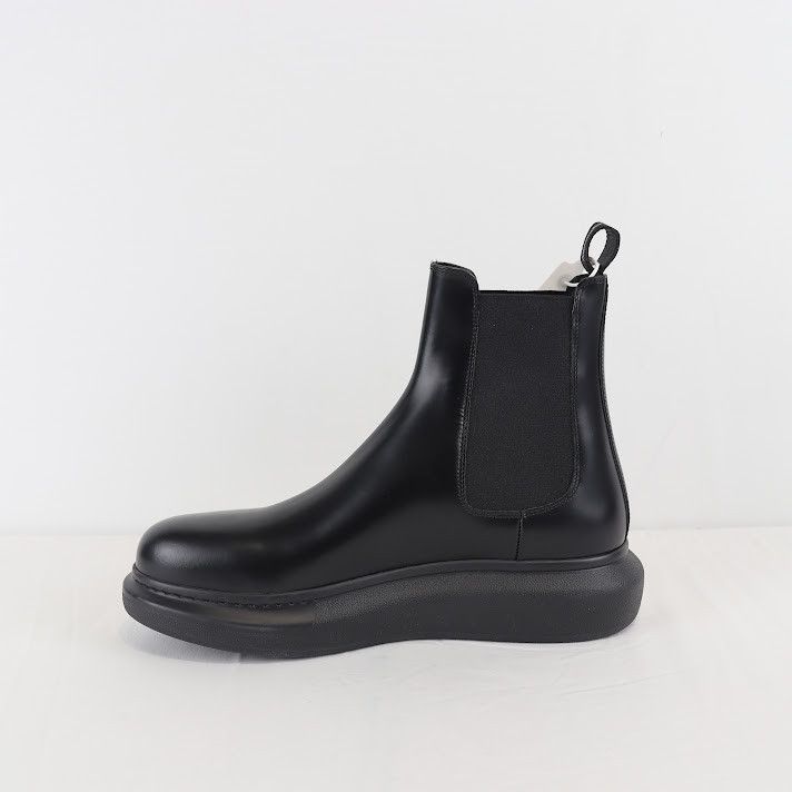 Alexander McQueen o1rshd1 Leather Boots in Black Size US 12 / EU 45 - 2 Thumbnail