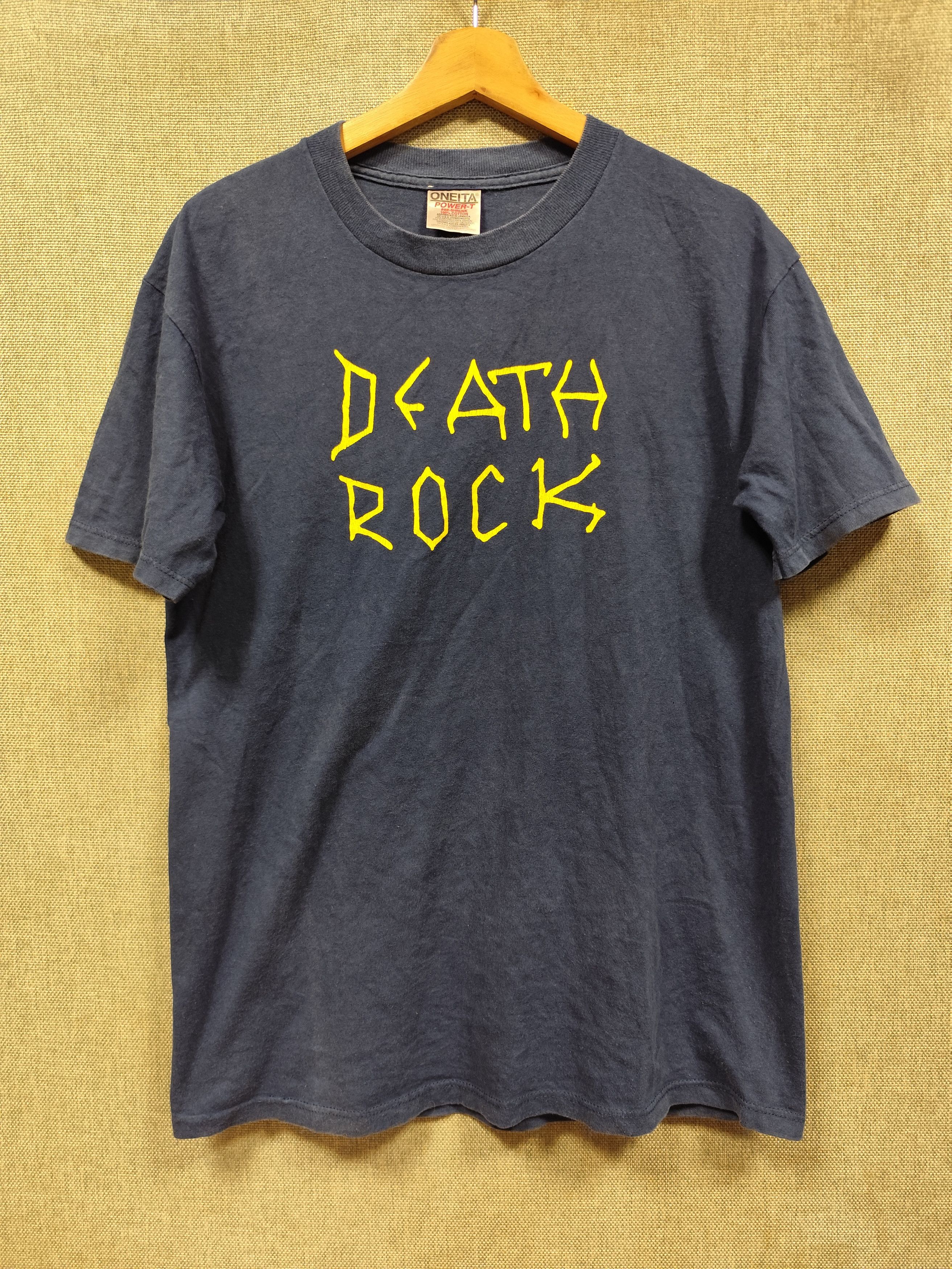 Band Tees Vintage 90s Death Rock Oneita Power-T Single Stitch Tee Size US M / EU 48-50 / 2 - 1 Thumbnail
