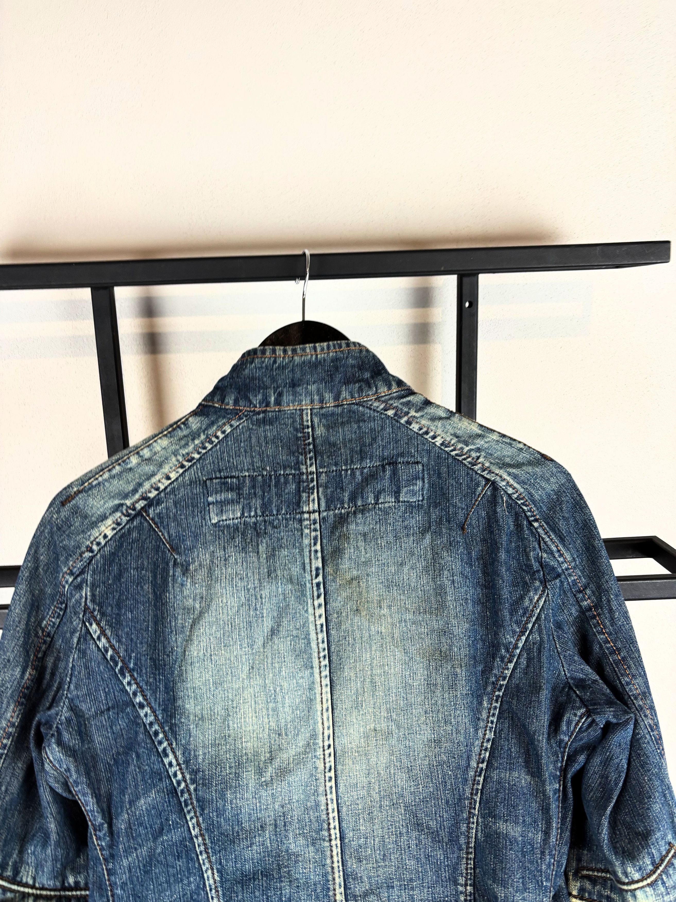 Other Vintage Denim Jacket Zip Up Faded Blue Y2K Biker Style Fit Size US XS / EU 42 / 0 - 5 Thumbnail