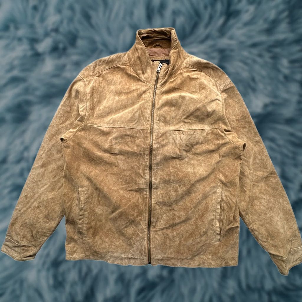 Vintage Metropolitan View Suede Leather Jacket Medium Lined Brown Full Zip Lined Mens Jacket Bomber Brown Metropolitan View M Leather Jacket Mens Size US M / EU 48-50 / 2 - 1 Thumbnail