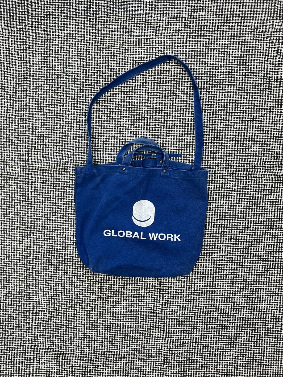 Global Work Workwear Tote Bag Messenger in Blue, Men's