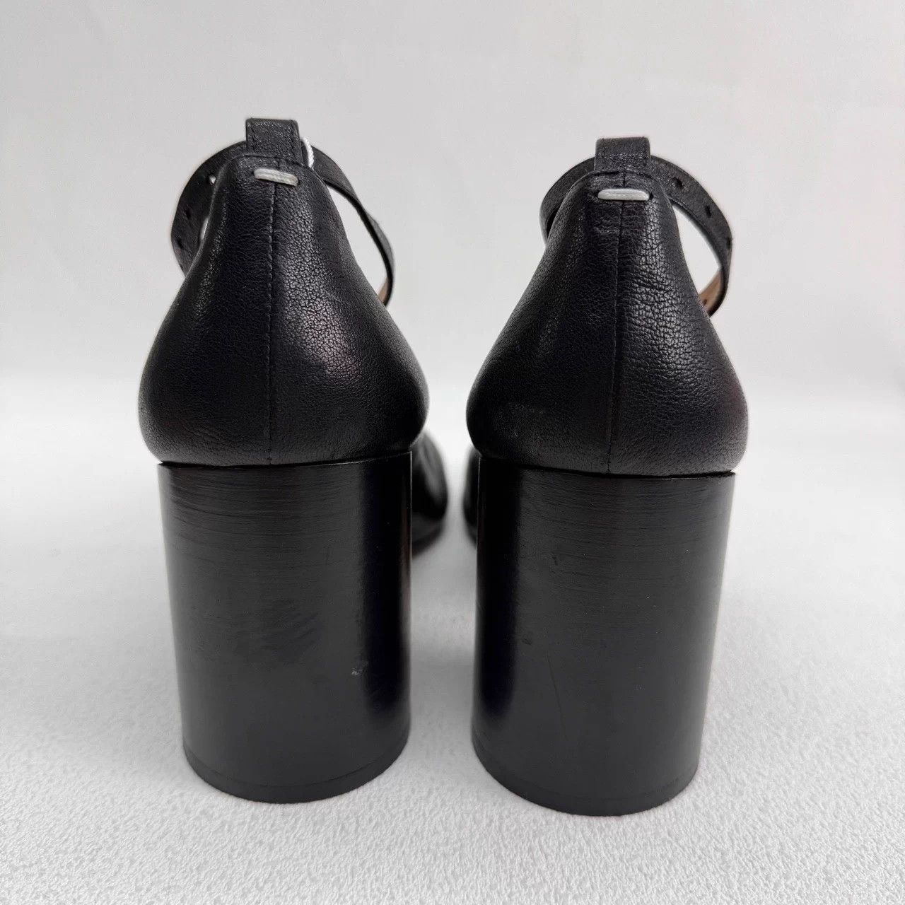 Maison Margiela Maison Margiela Tabi Leather Ankle Strap Heels 8cm Black 40 Size US 10 / IT 40 - 4 Thumbnail