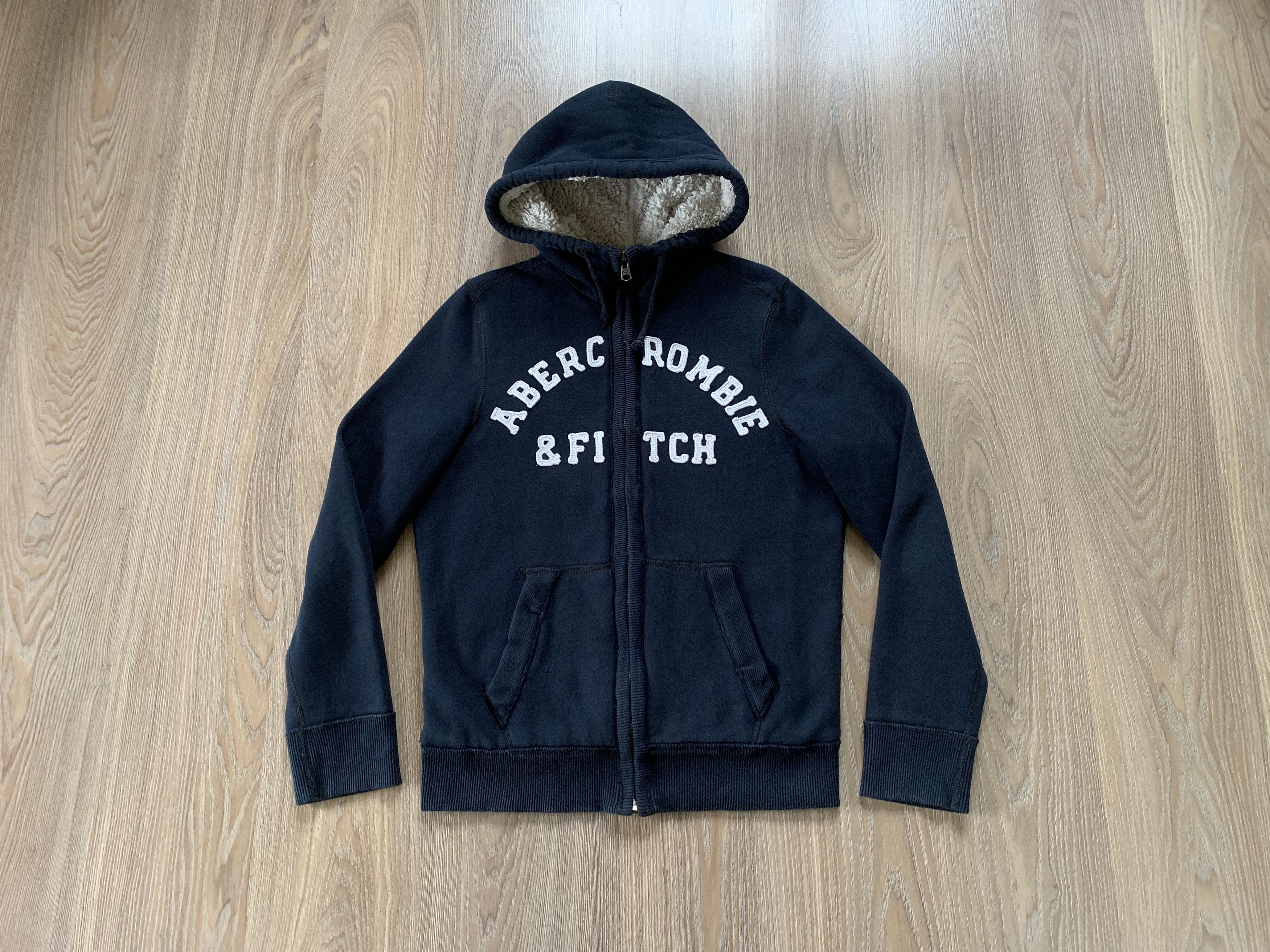 Abercrombie & Fitch × Japanese Brand Abercrombie & Fitch Heavy Womens Zip Sherpa Hoodie Size L / US 10 / IT 46 - 13 Thumbnail