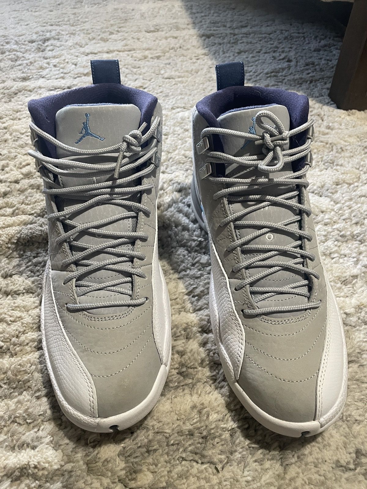 Jordan Brand Jordan 12 Retro Grey University Blue Size US 8.5 / EU 41-42 - 3 Thumbnail