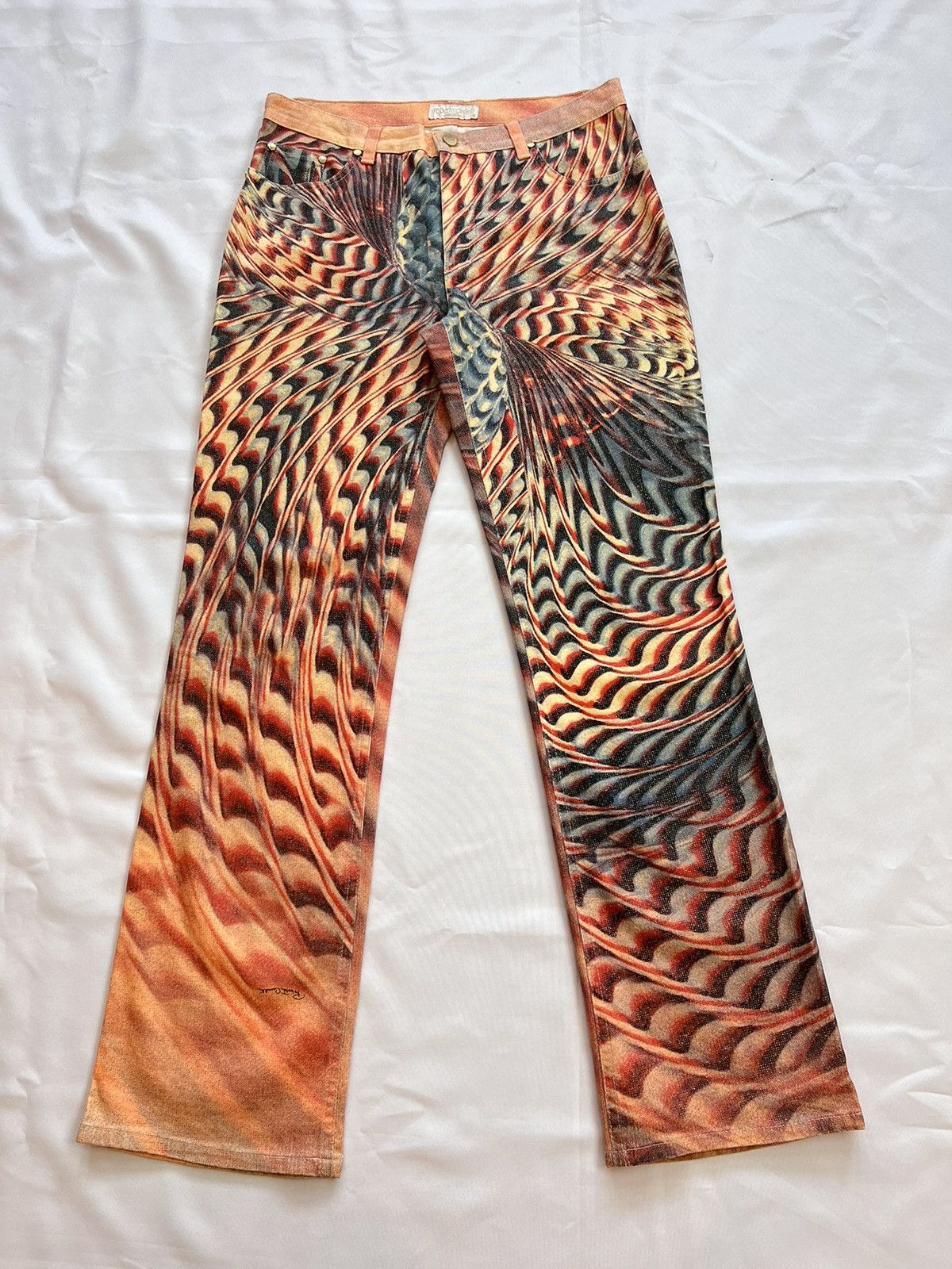 image of Roberto Cavalli Ss01 Op Art Pants, Women's (Size 30)