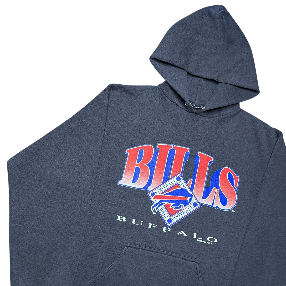 NFL Vintage 90s NFL Buffalo Bills Trench Ultra Spell Out Hoodie Size US L / EU 52-54 / 3 - 16 Thumbnail