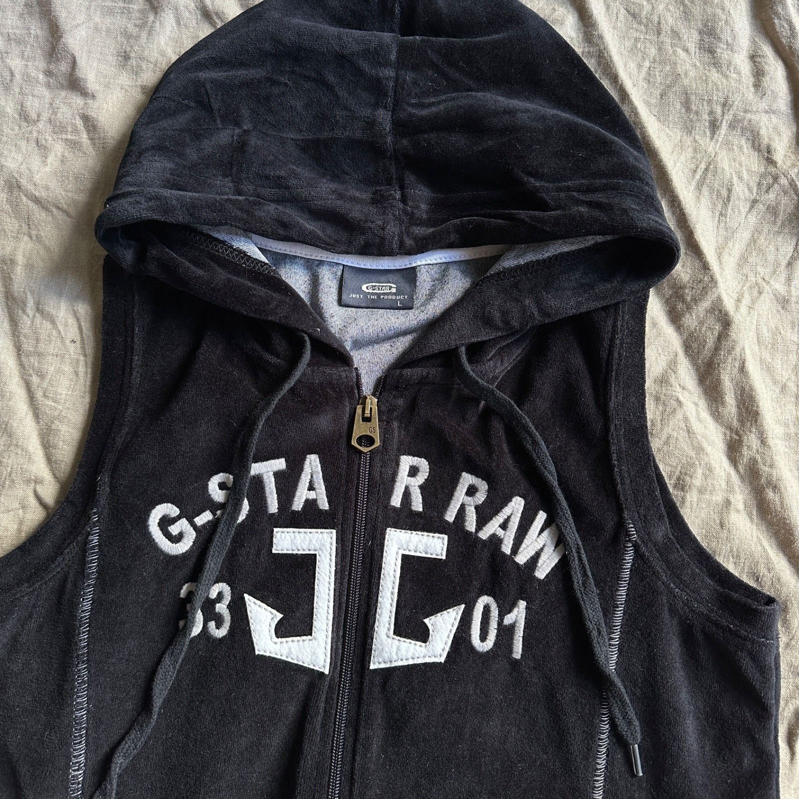 G-Star Y2K G-Star Raw Sleeveless Hoodie Zip-Up Terry Streetwear Siz Size L / US 10 / IT 46 - 2 Thumbnail