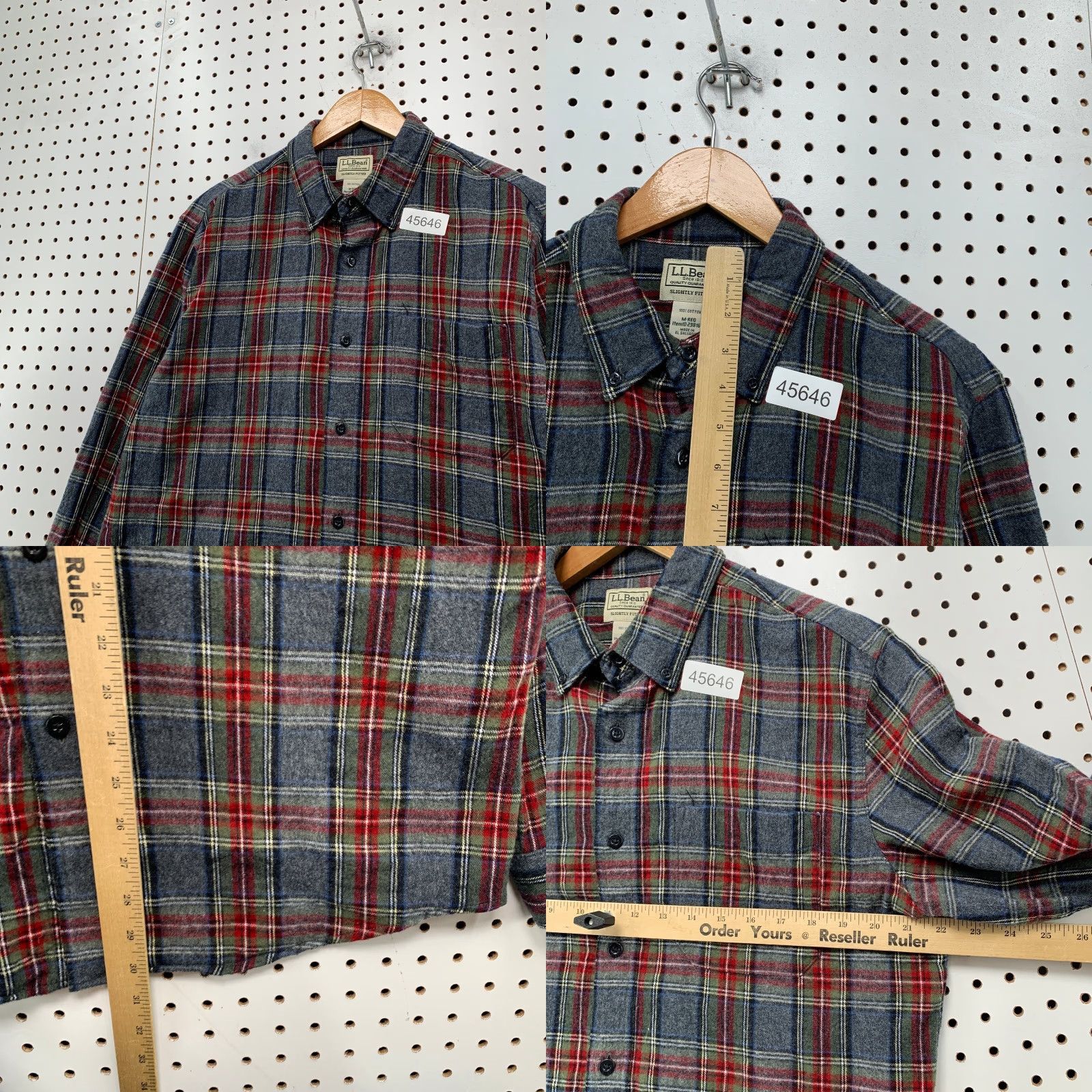 Vintage L.L. Bean Flannel Shirt Mens M Gray Red Plaid Long Sleeve Button-Up Casual Winter Fall Outdoor Size US M / EU 48-50 / 2 - 8 Thumbnail
