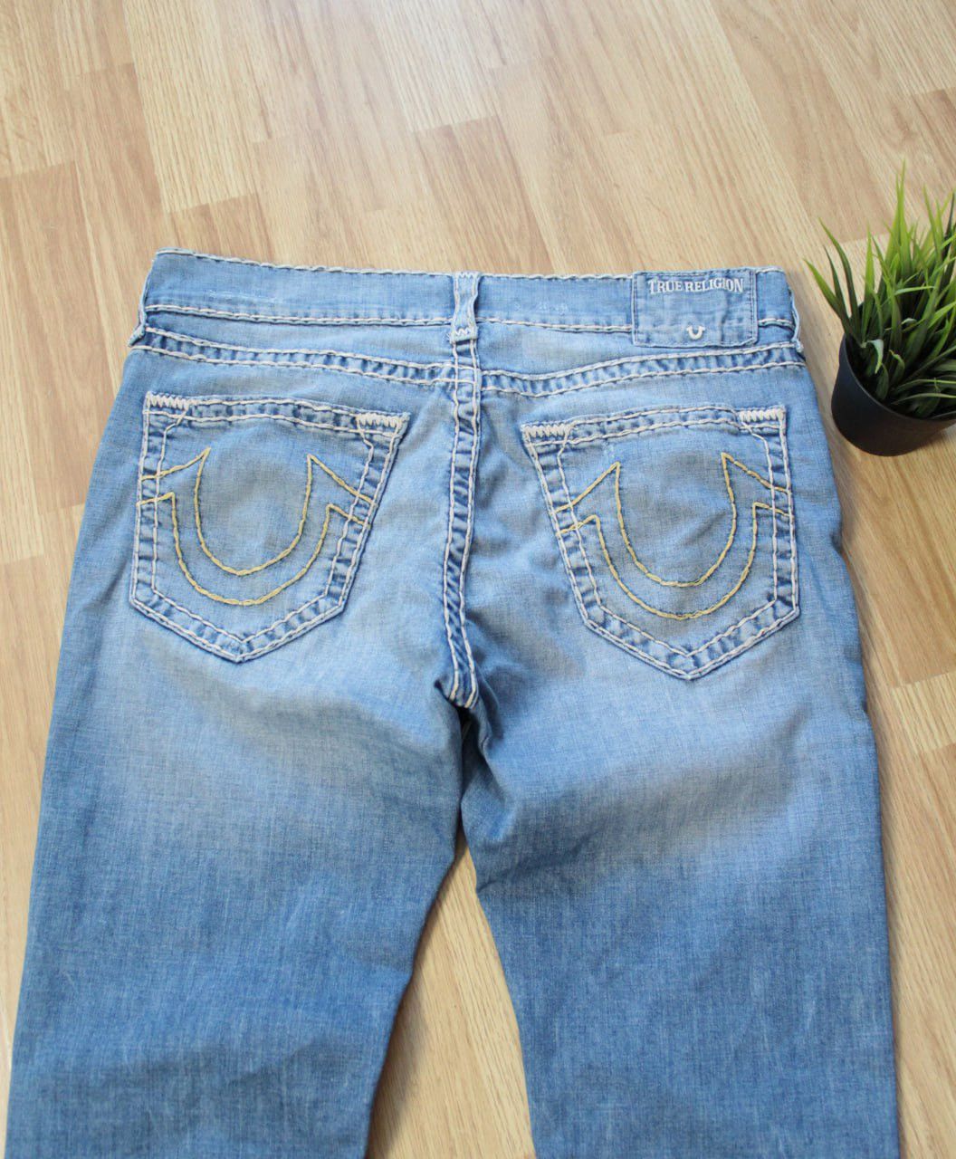 Japanese Brand 🔥 True Religion Rocco Relaxed Skinny Pants Jeans Y2K Logo Size US 34 / EU 50 - 3 Thumbnail