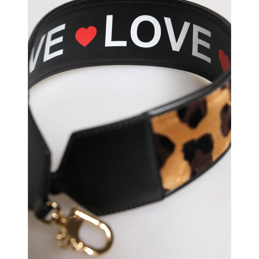 Dolce & Gabbana Dolce & Gabbana Black Leopard Print Reversible Bag Shoulder Size ONE SIZE - 3 Thumbnail