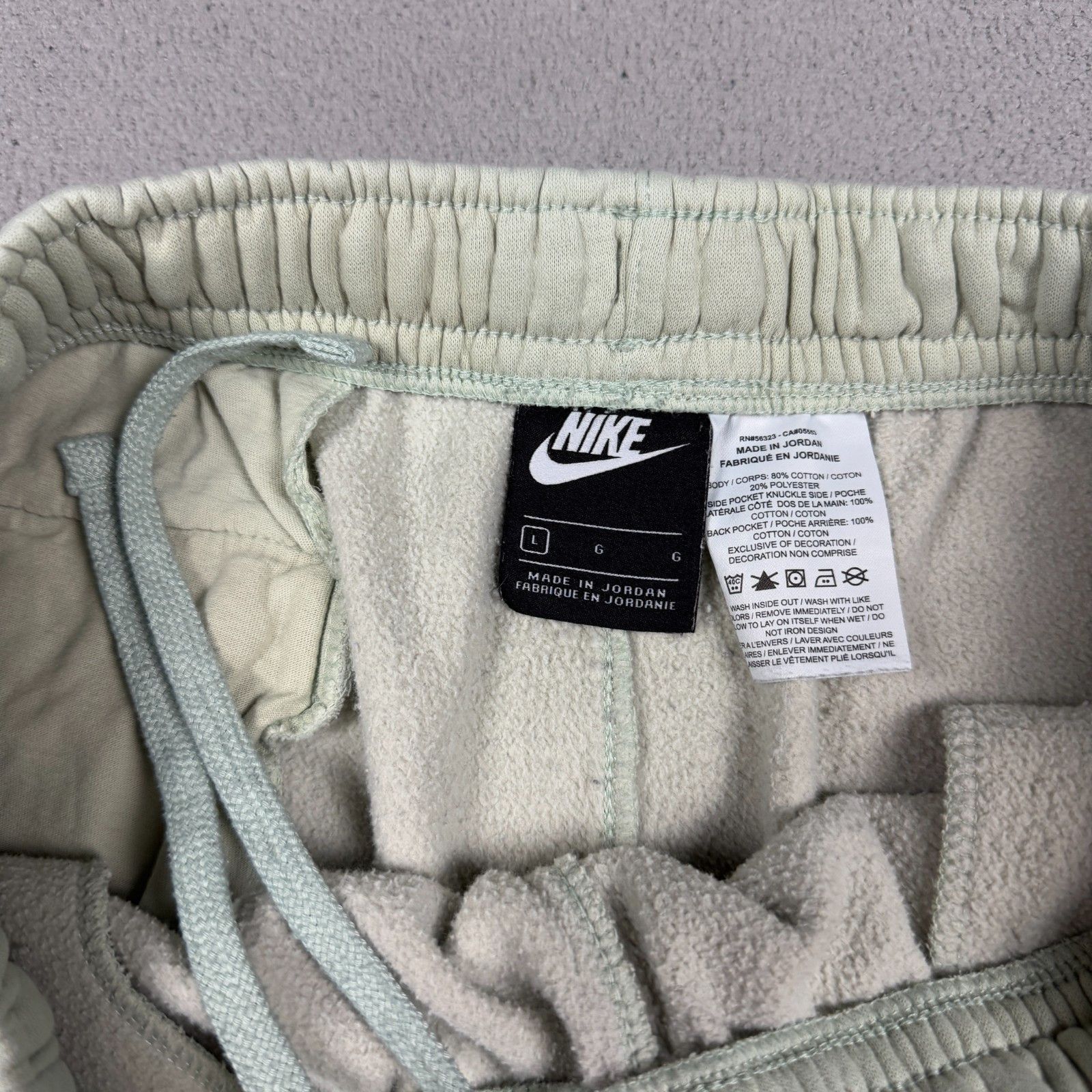 Nike Nike Club Fleece Shorts Big Swoosh Logo Cream Beige L Size US 34 / EU 50 - 4 Thumbnail