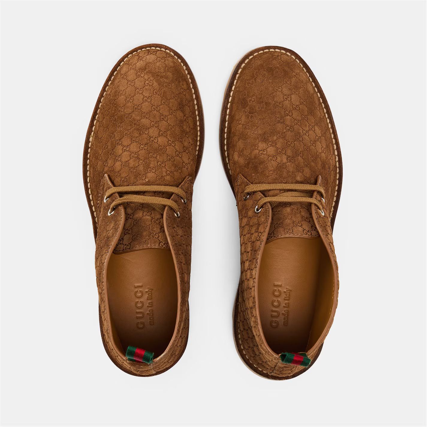 Gucci o1g2r1mq0426 Classic Lace-Up Desert Boots in Camel Size US 8.5 / EU 41-42 - 4 Thumbnail