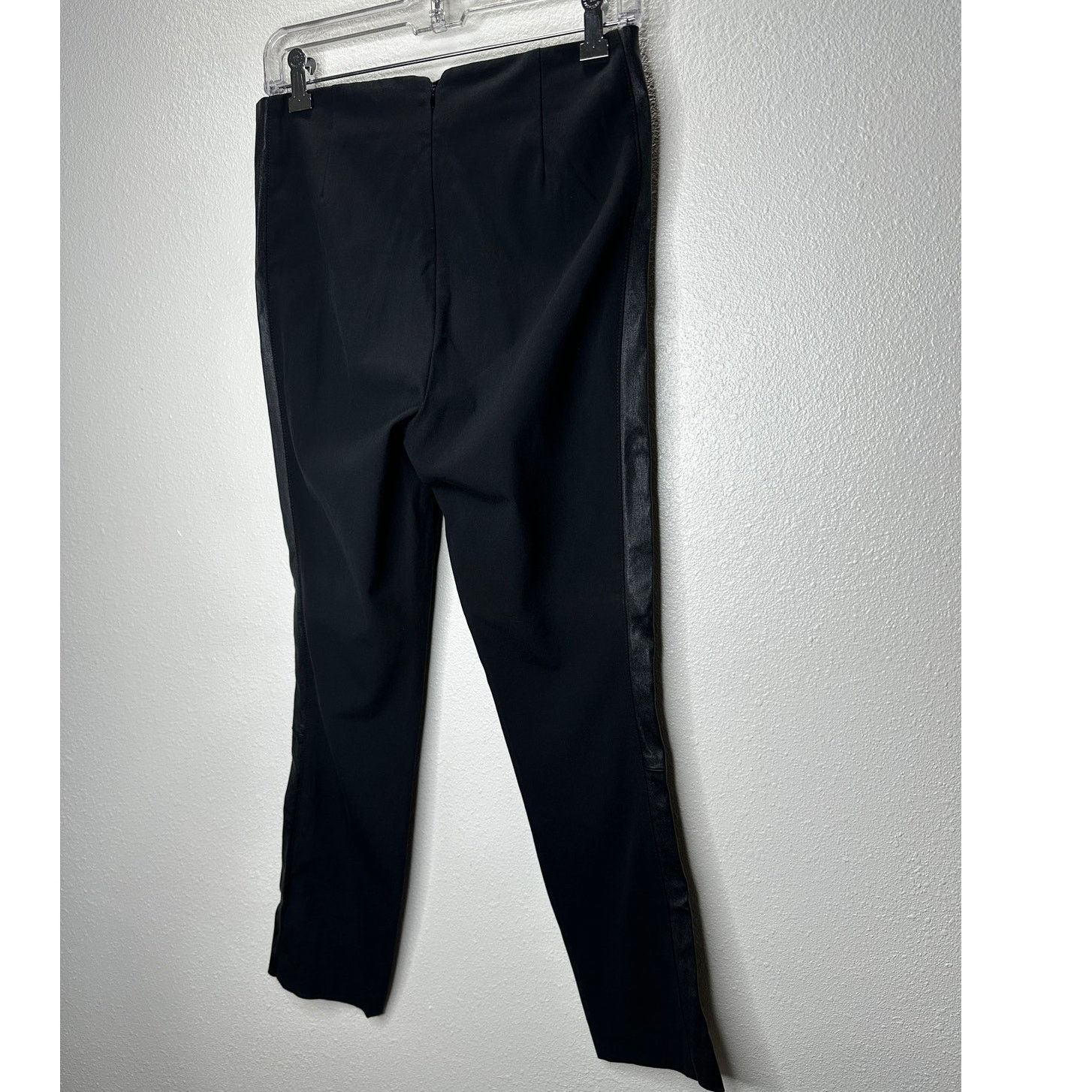 Rag & Bone Rag & Bone Black Lamb Leather Side Stripe Back Zip Pants 8 Size 30" / US 8 / IT 44 - 5 Thumbnail