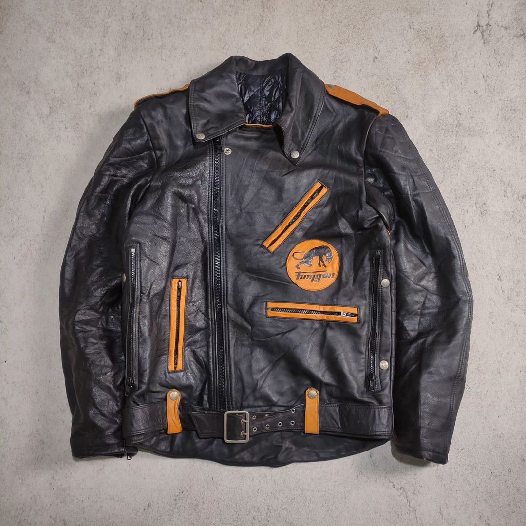 Genuine Leather × Japanese Brand Furygan Leather motorcycle Jacket Size US L / EU 52-54 / 3 - 2 Thumbnail