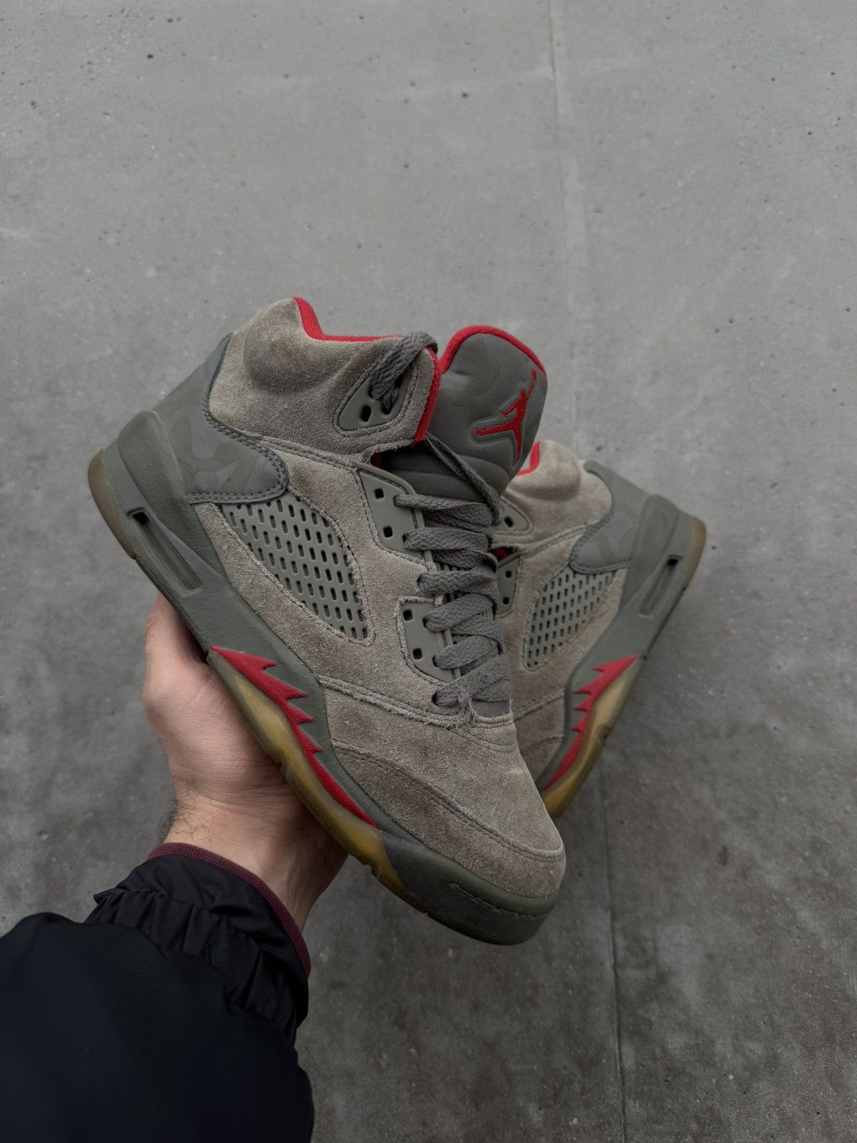 Jordan Brand × Nike Nike Air Jordan V 5 Camo P51 olive Size US 6.5 / IT 36.5 - 2 Thumbnail