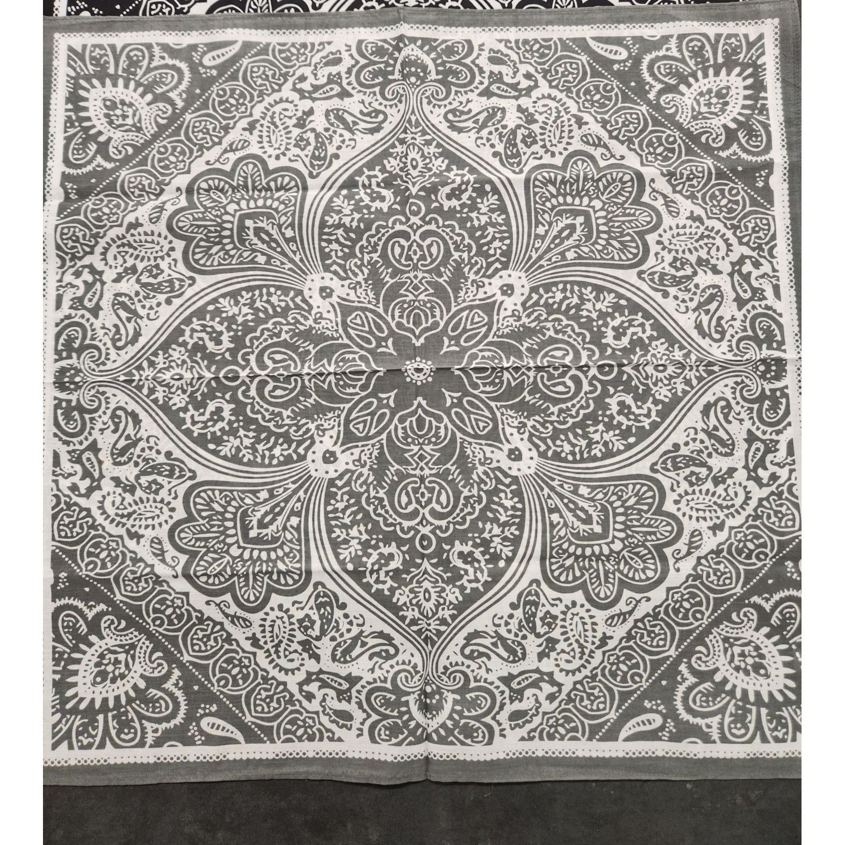 Other Cotton Bandanas Paisley Print Handkerchiefs 3-Pack Black/Gra Size ONE SIZE - 7 Thumbnail