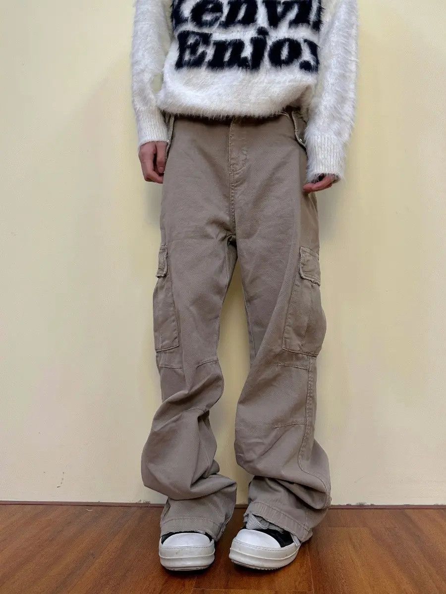Japanese Brand × Jean Gray Cargo Stacked Pants Size US 34 / EU 50 - 4 Thumbnail