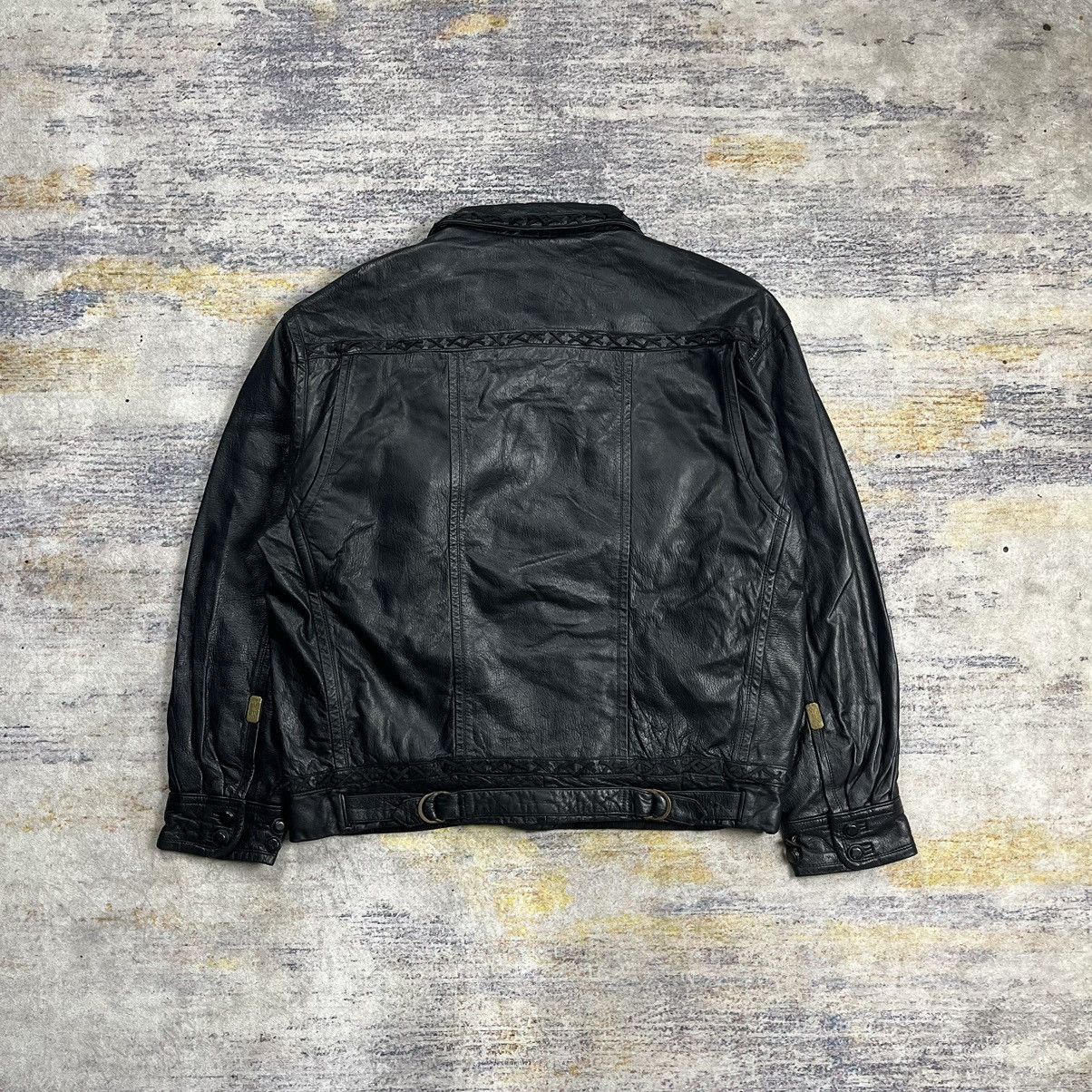 Japanese Brand × Le Grande Bleu (L.G.B.) × Nicole Club 90s Boutique Nicole by itsuko trucker lace leather jacket Size US M / EU 48-50 / 2 - 3 Thumbnail