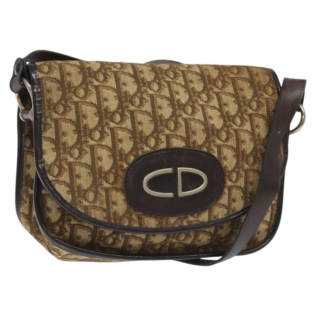 Dior DIOR Trotter Canvas Shoulder Bag Brown Size ONE SIZE - 1 Thumbnail