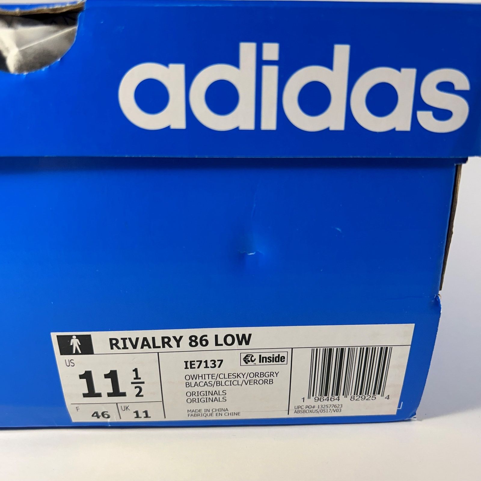 Adidas Adidas Originals Rivalry 86 Low Sz 11.5 Wht/Sky Blue IE7137 Size US 11.5 / EU 44-45 - 8 Thumbnail