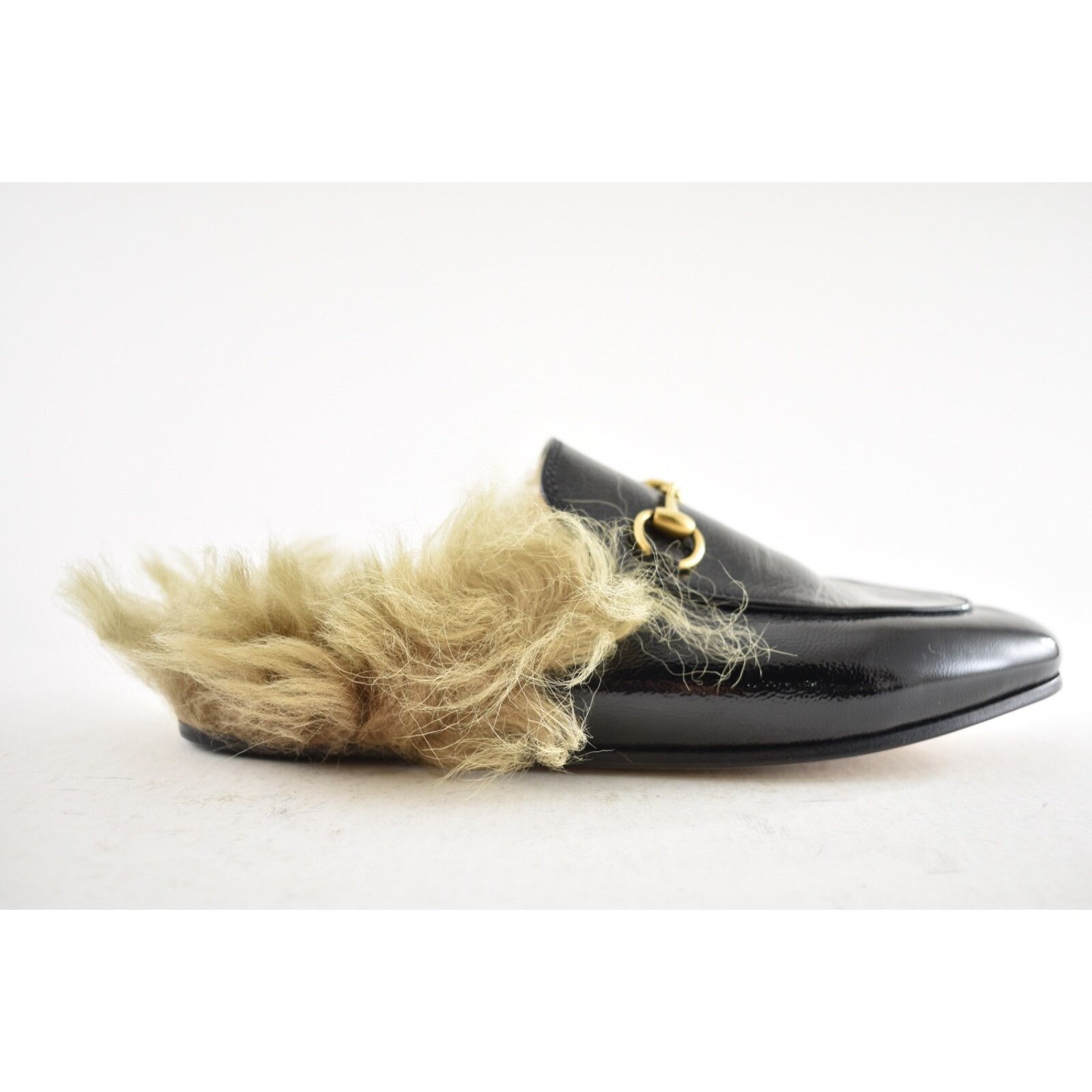 Gucci Gucci Princetown Black Patent Leather Fur Loafer Slide Slip Size US 6 / IT 36 - 2 Thumbnail