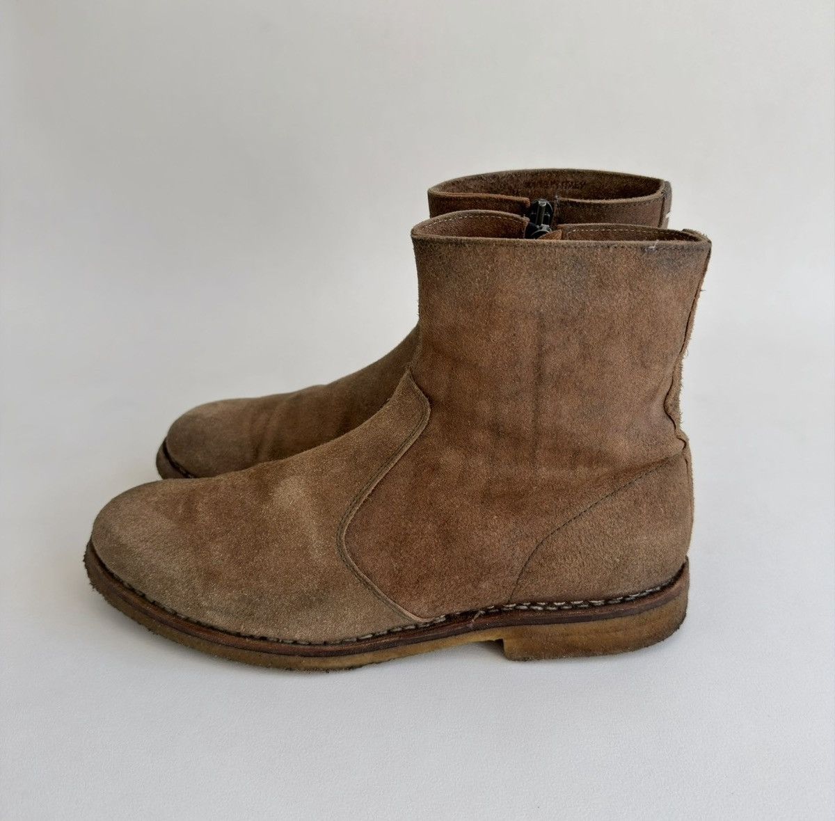 Maison Margiela S/S 14 Distressed Suede Western Boots Size US 9 / EU 42 - 2 Thumbnail