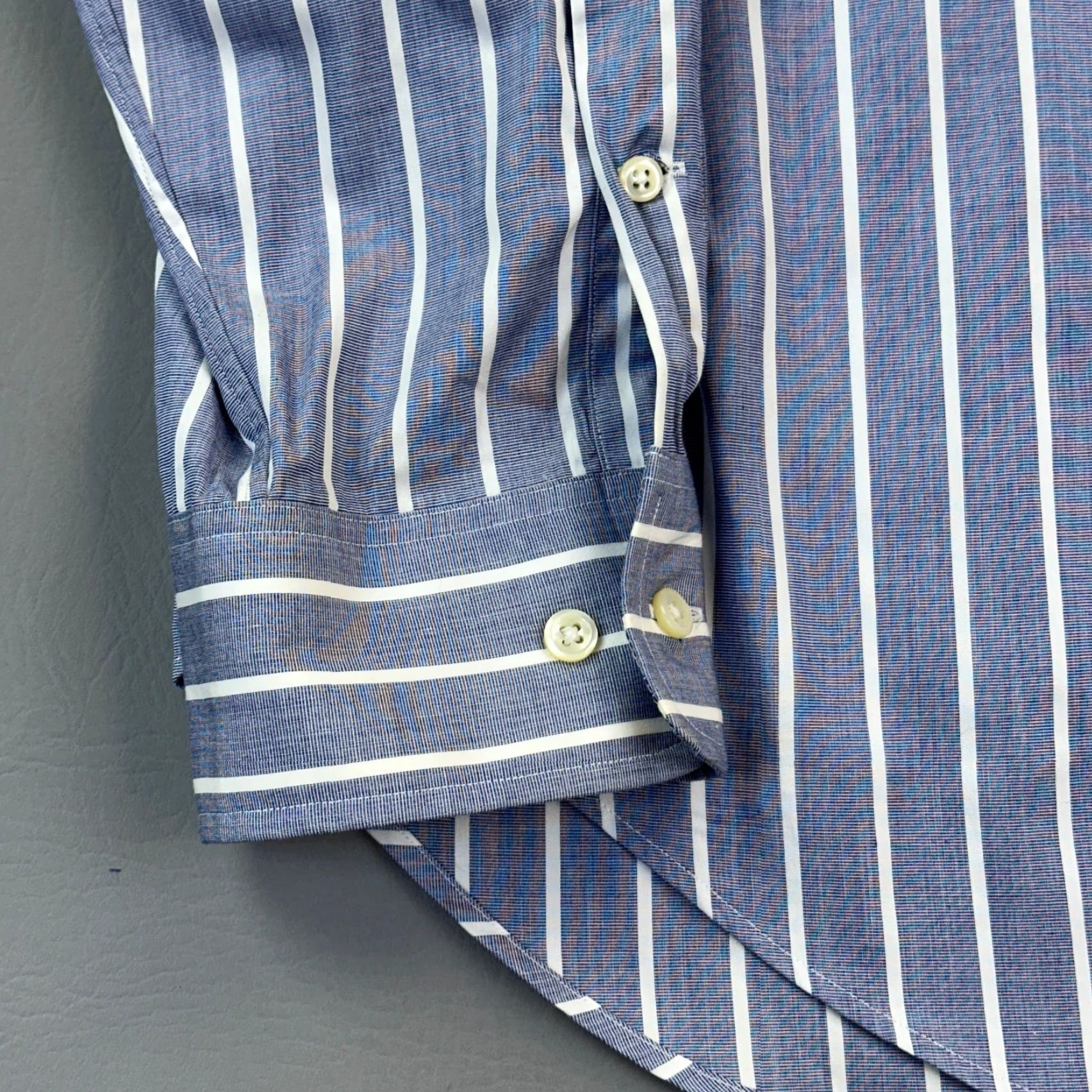 Polo Ralph Lauren VINTAGE Polo Ralph Lauren Shirt Mens XL Blue Striped Regent Classic Fit Casual Size US XL / EU 56 / 4 - 2 Thumbnail