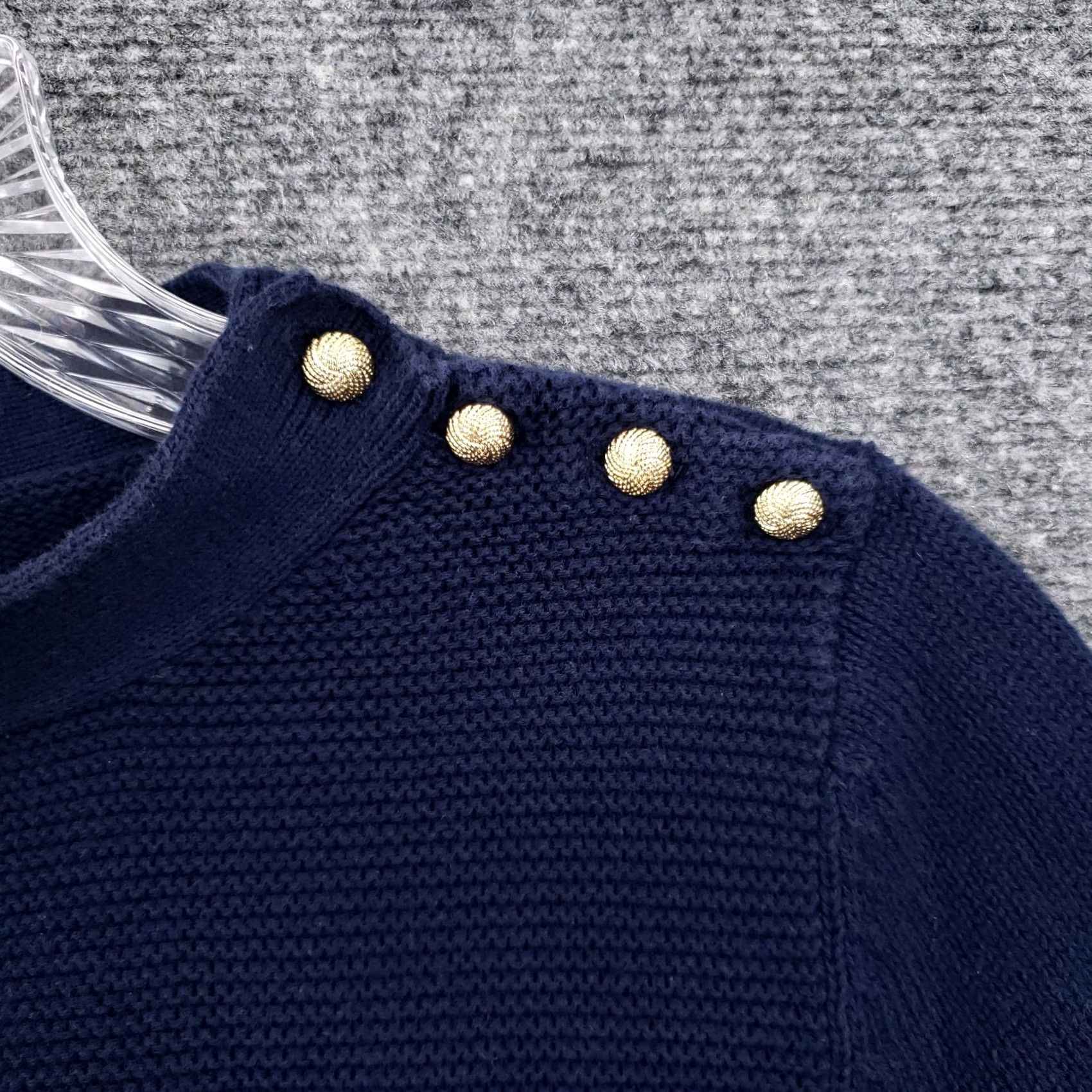 Talbots Talbots Sweater Womens L Blue 3/4 Sleeve Pullover Crew Neck Knit Jumper Shirt Pullover Mens Womens Girls Size L / US 10 / IT 46 - 4 Thumbnail