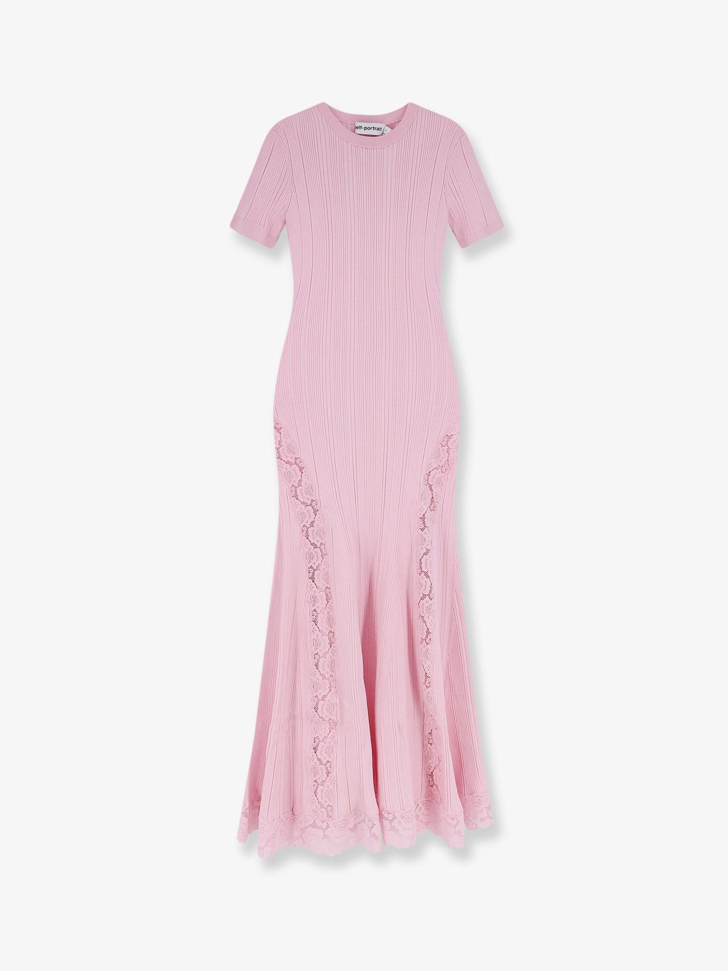 Self-Portrait Knit Lace Insert Midi Dress Size S / US 4 / IT 40 - 1 Thumbnail