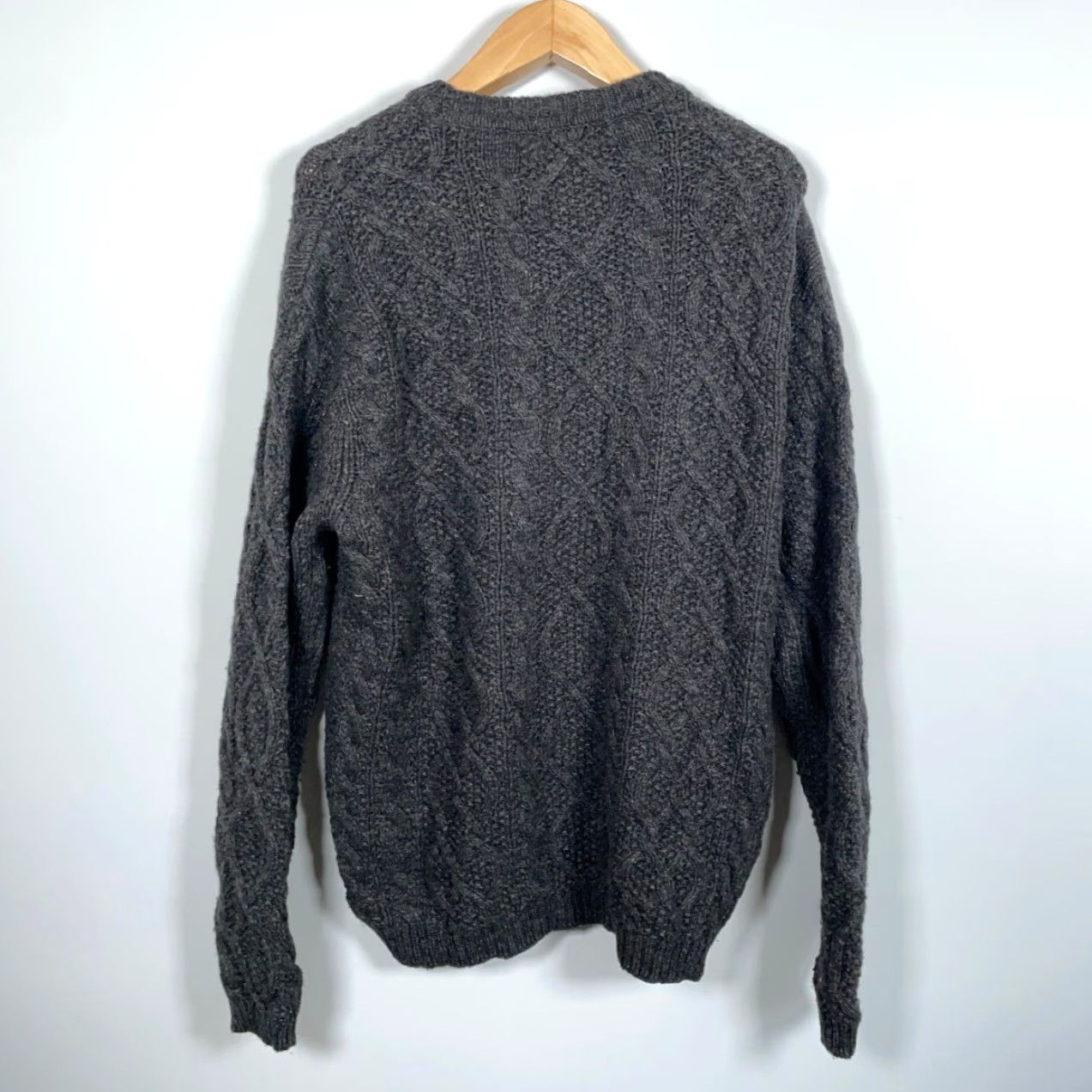 Vintage Sonoma Heavyweight Cable Knit Sweater Adult XL Charcoal Gray Crewneck Preppy Mens Size US XL / EU 56 / 4 - 2 Thumbnail