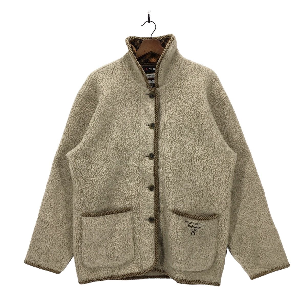 Japanese Brand × Other × Polartec = Studio 8e Huitième X Polartec Button Up Fleece Jacket Size L / US 10 / IT 46 - 1 Thumbnail