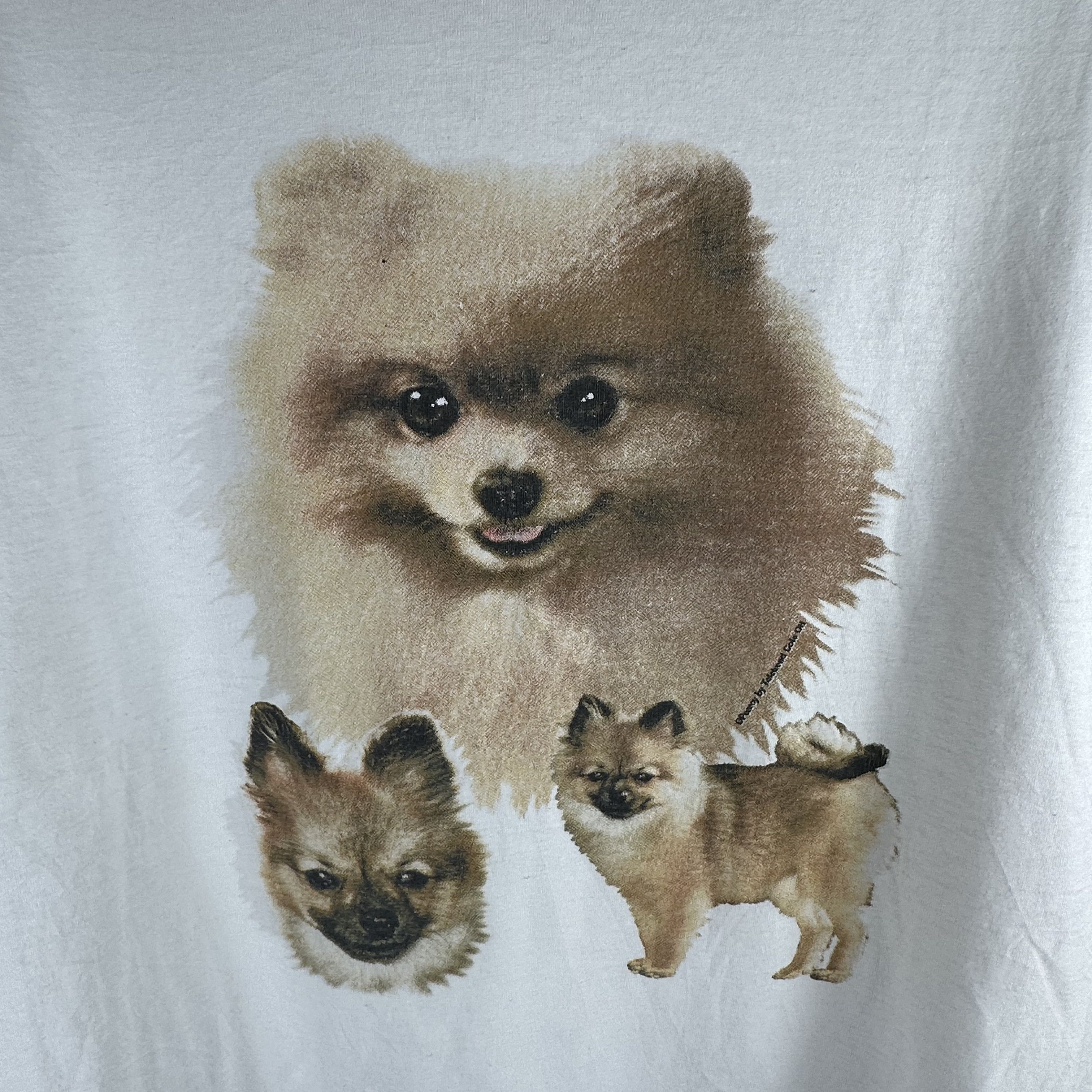 Vintage Vintage 90s Pomeranian Dog Photos Graphic XL T-shirt Size US XL / EU 56 / 4 - 2 Thumbnail