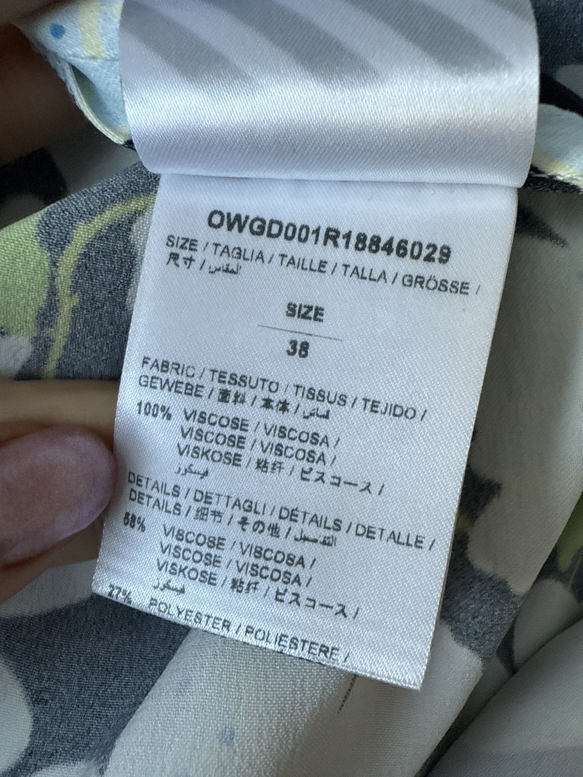 Off-White Off-White Appliquéd floral-print satin wrap dress c/o Virgil Size S / US 4 / IT 40 - 6 Thumbnail