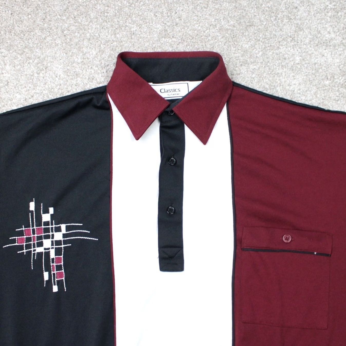Vintage VINTAGE Classics by Palmland Polo Shirt Mens Medium Red/Black/White Embroidered S/S Regular Mens Polo Size US M / EU 48-50 / 2 - 3 Thumbnail