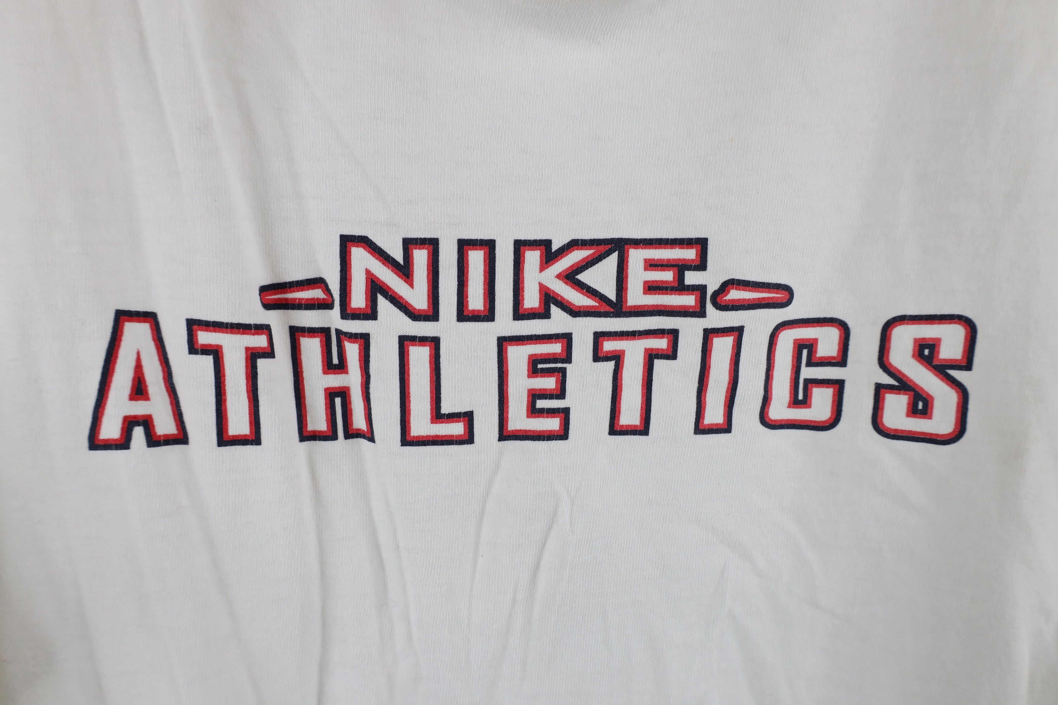 Nike × Vintage Vintage 90s Nike Spell Out Short Sleeve T-Shirt White Size US M / EU 48-50 / 2 - 4 Thumbnail
