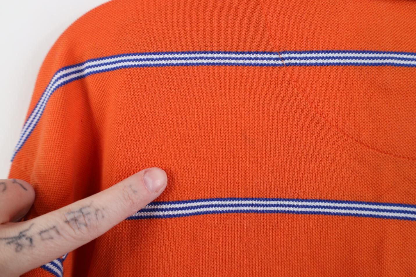 Vintage Vintage 90s Streetwear Knit Collared Golf Polo Shirt Orange Size US L / EU 52-54 / 3 - 11 Thumbnail