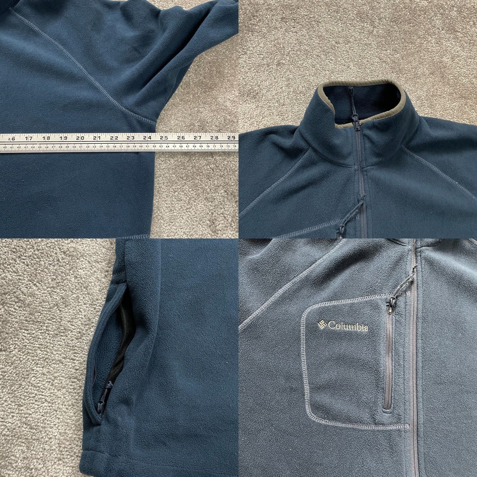 Vintage Columbia Jacket Adult L Mens Blue Fleece Full Zip Pockets Mock Neck Western Trek Size US L / EU 52-54 / 3 - 8 Thumbnail