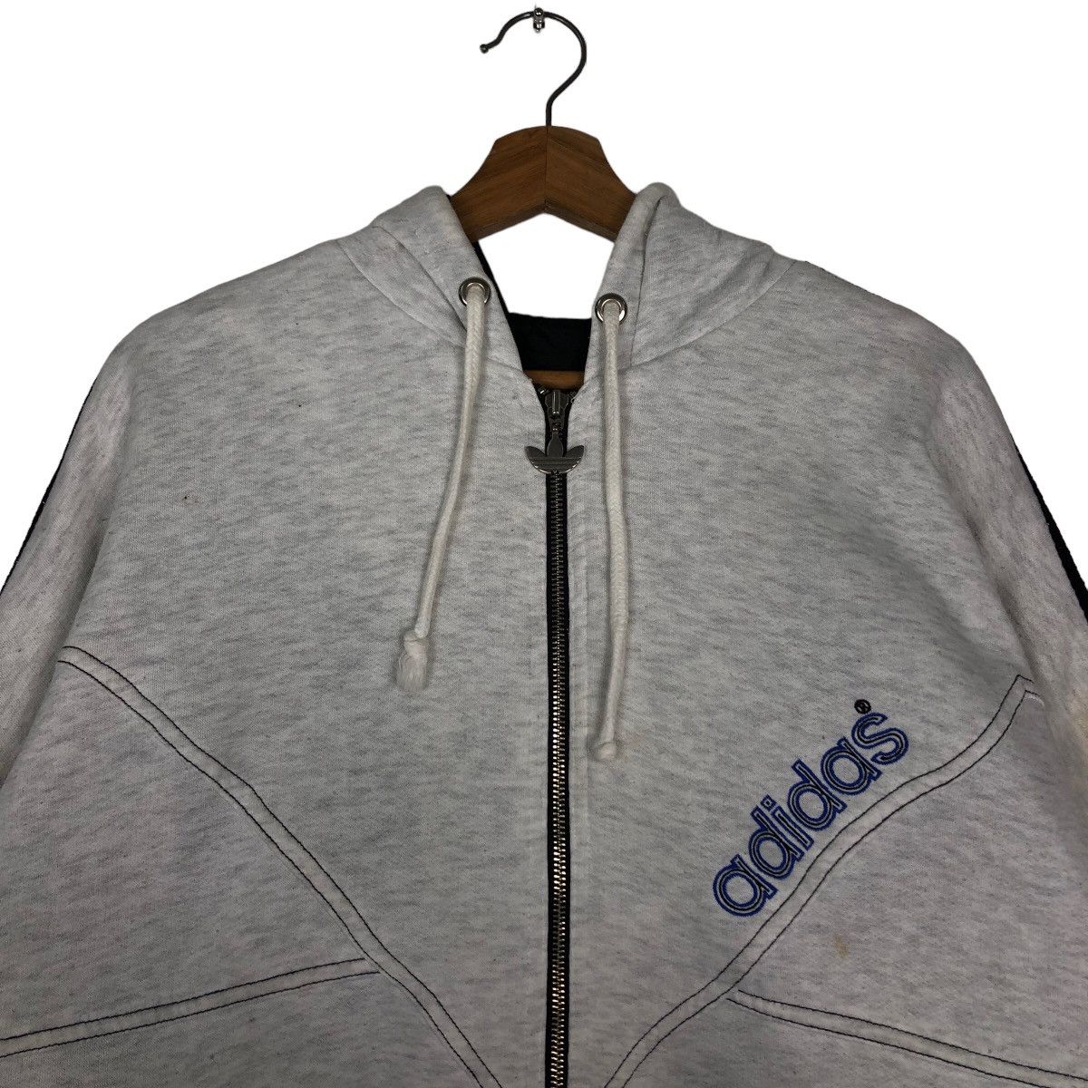 Adidas 🔥90’s Vintage Adidas Hoodie Big Logo Spell Out Size US XL / EU 56 / 4 - 3 Thumbnail