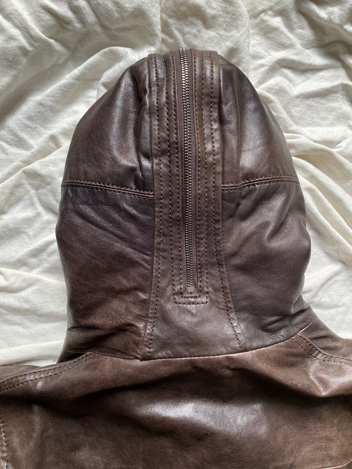 ジャケット・アウター Archive tete homme Hooded Wool Jacket Archive Tete homme hooded leather jacket