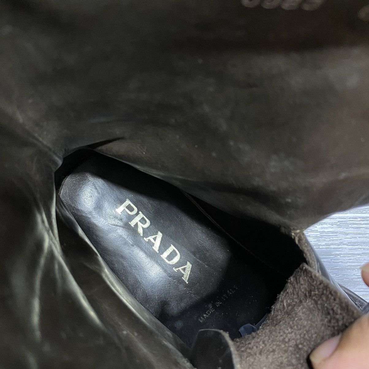 Prada FW99 Double Strapped Square Toe Boots (RUNWAY) Size US 6 / EU 39 - 19 Thumbnail