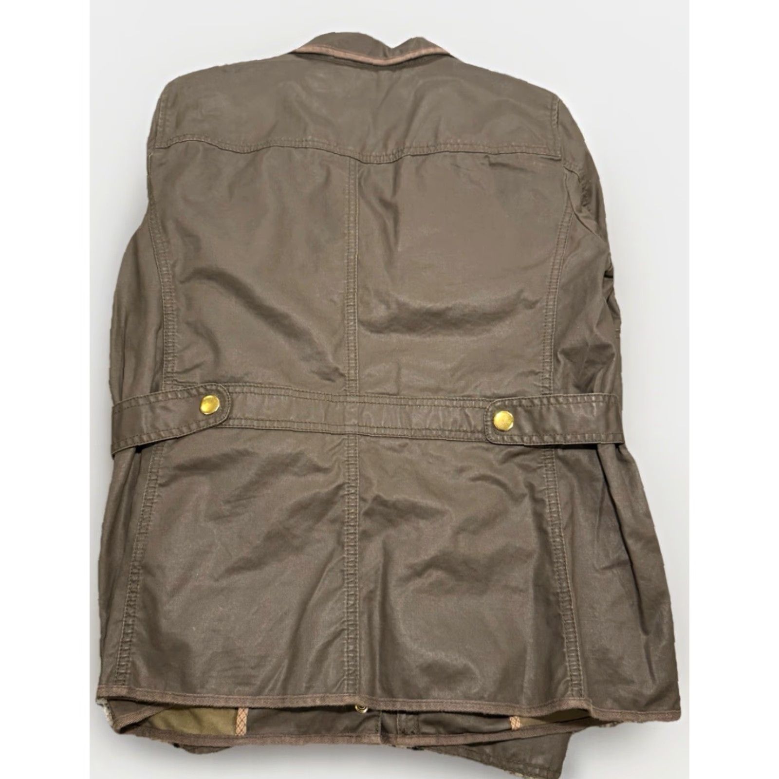J.Crew VINTAGE J.CREW Downtown Waxed Field Jacket Military Women Green Medium Bohemian Size M / US 6-8 / IT 42-44 - 6 Thumbnail