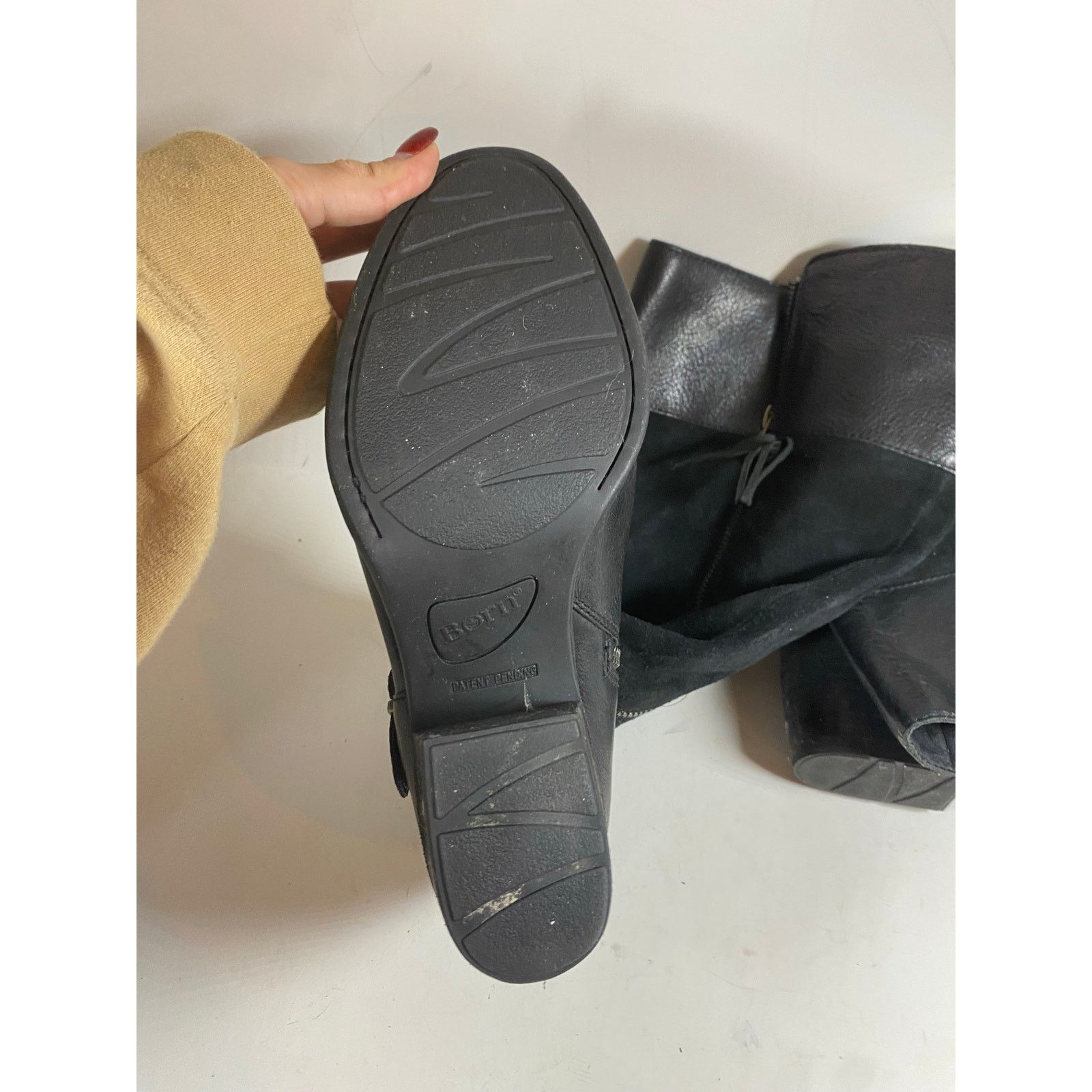 Born Born Alize Double Zip Black Tall Boots 9W Size US 9 / IT 39 - 12 Thumbnail