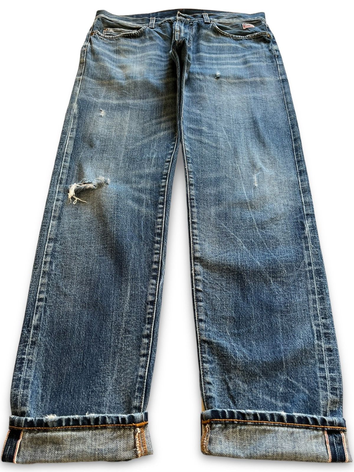 Roy Denim SALES 🔥 Vintage Roy Roger's Cult Selvedge Distressed Jeans Size US 35 - 2 Thumbnail